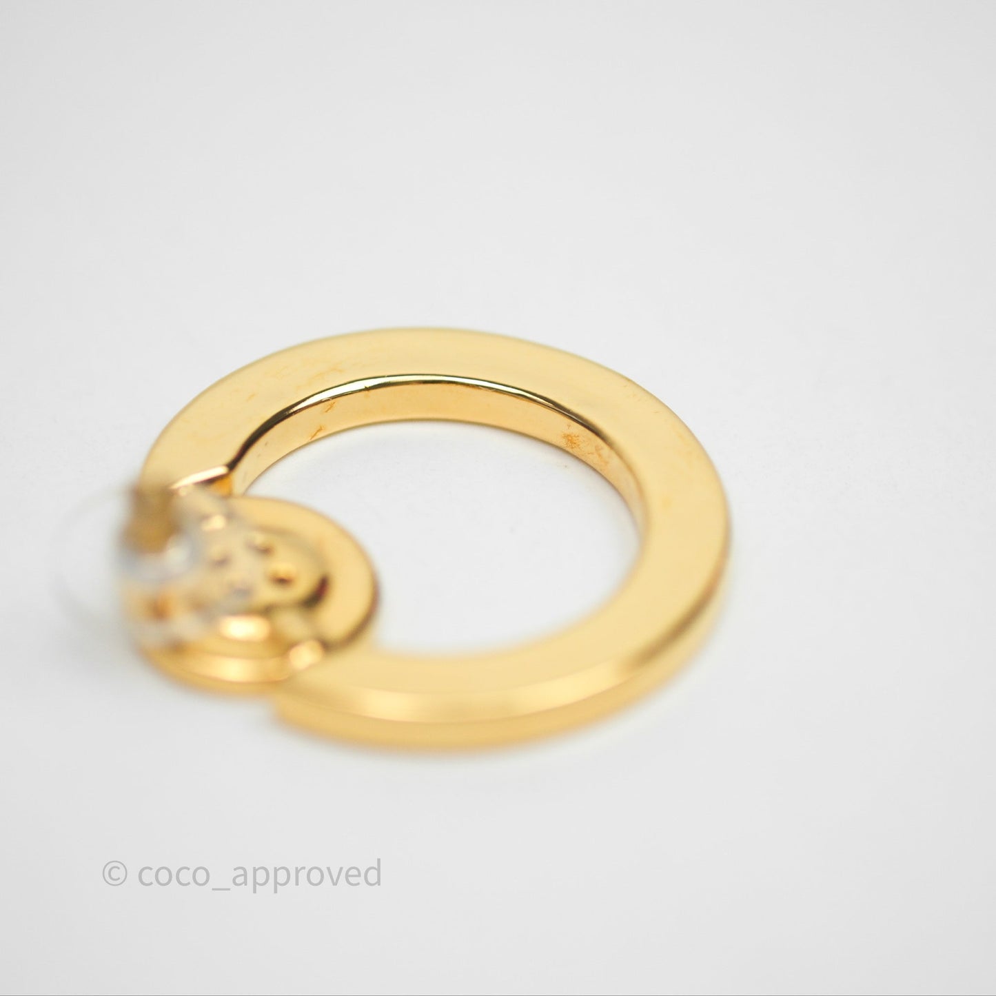 Chanel CC Round Earrings Gold Tone 20A