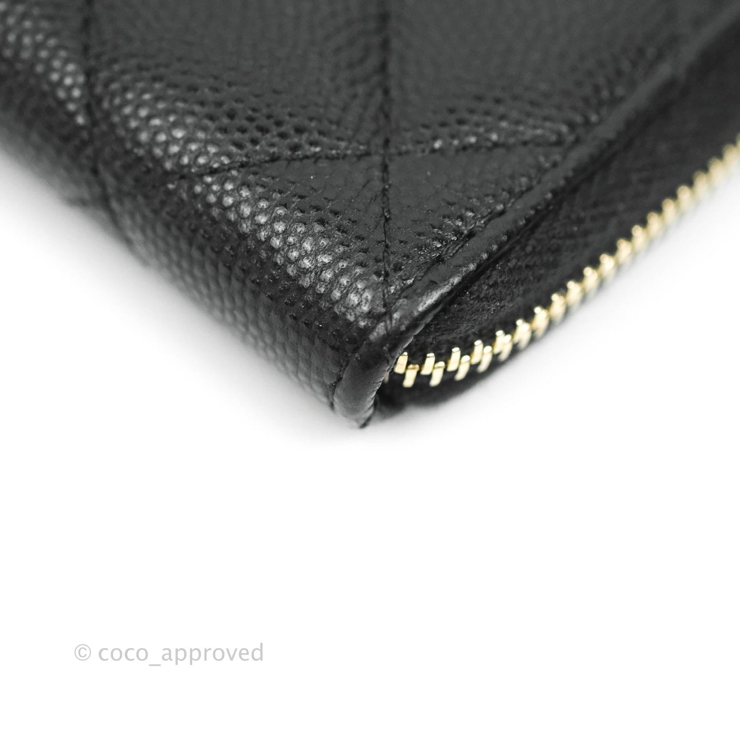Chanel Classic Quilted Key holder Black Caviar Gold Hardware