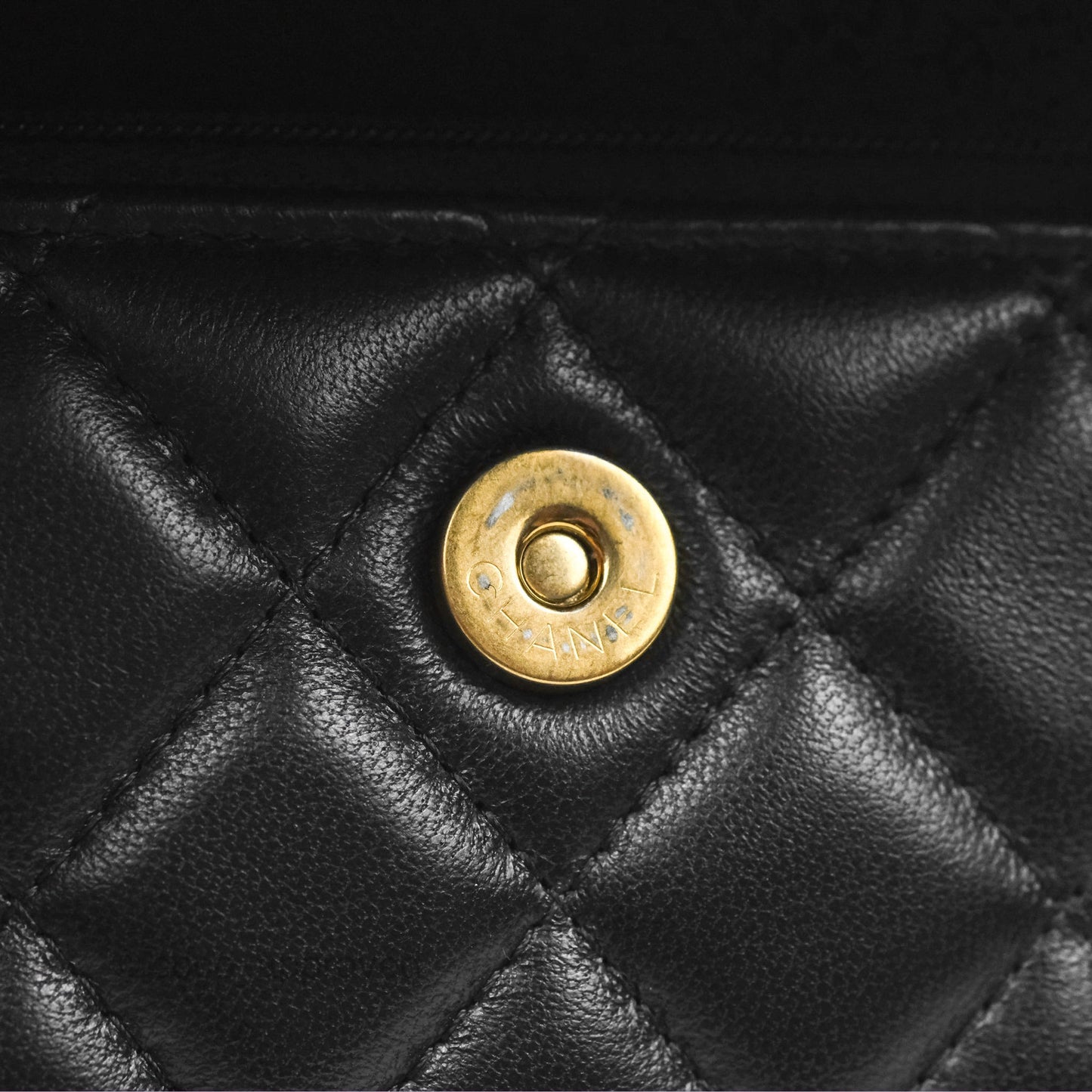 Chanel Mini WOC Phone Holder with Camellia Adjustable Chain Black Lambskin