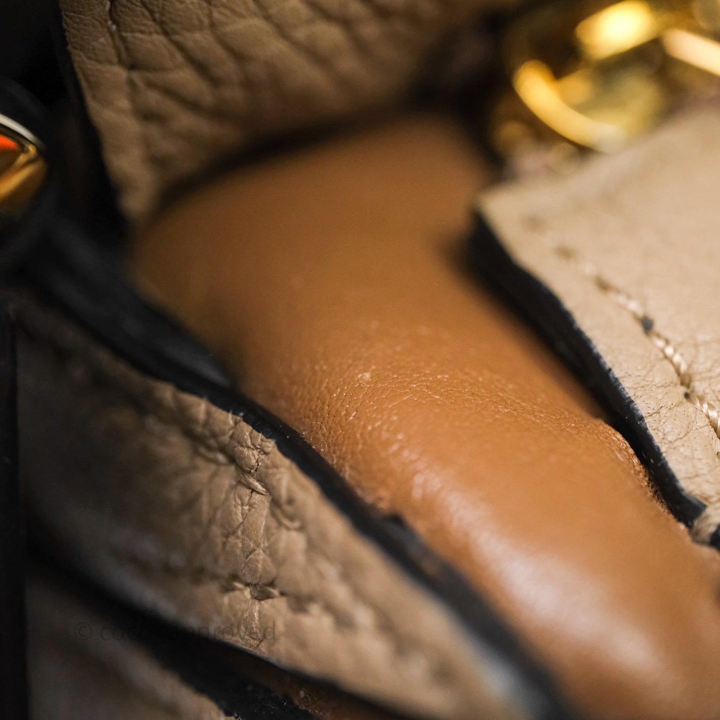 Loewe Small Puzzle Bag Sand Mink Grained Calfskin Gold Hardware