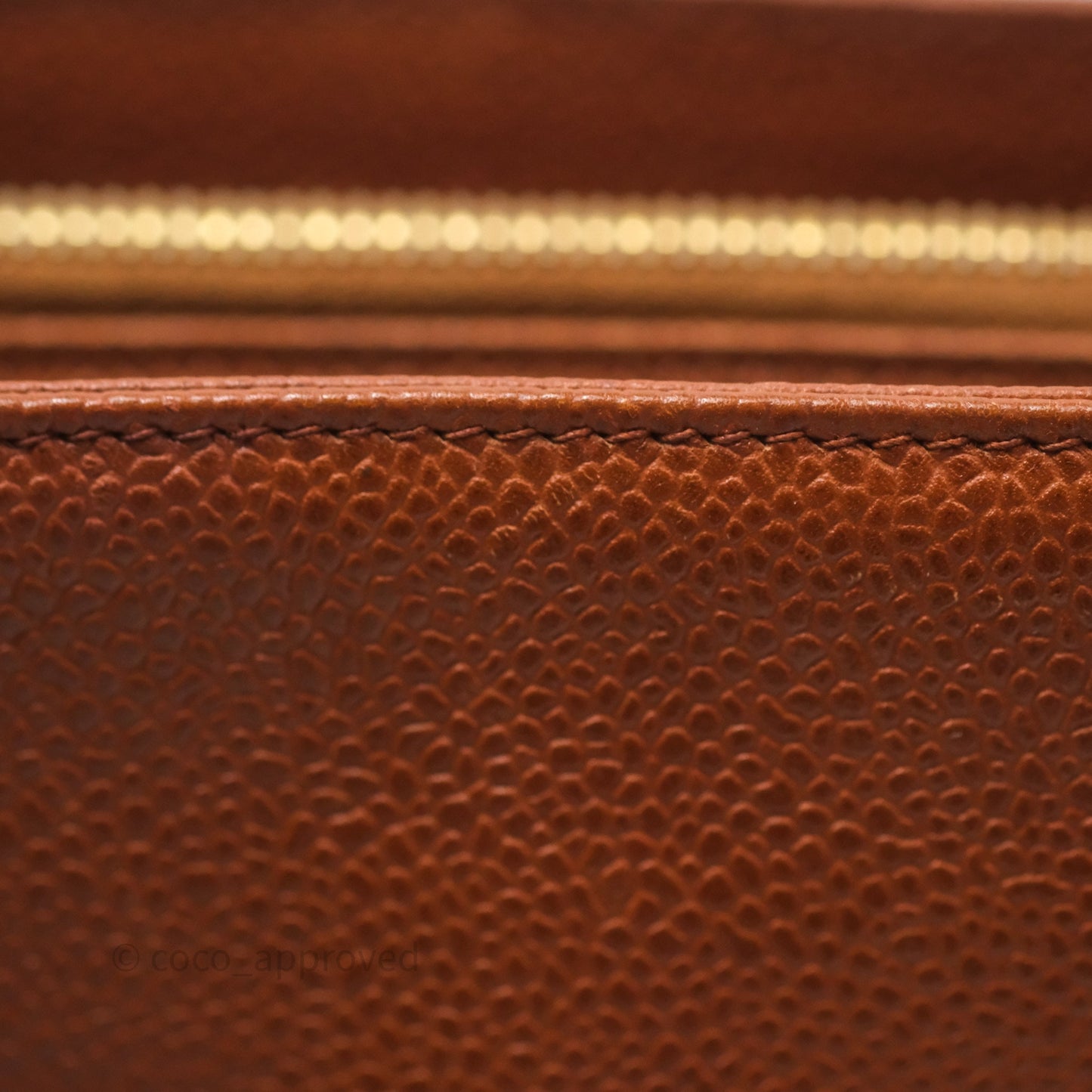 Chanel Vintage Tote Caramel Caviar 24K Gold Hardware