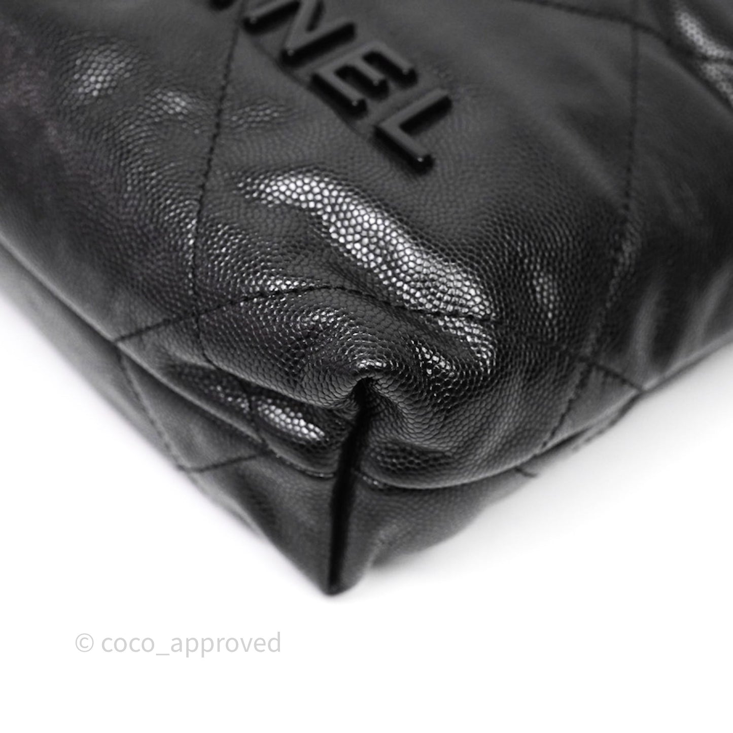 Chanel 22 Mini Black Caviar Aged Gold Hardware