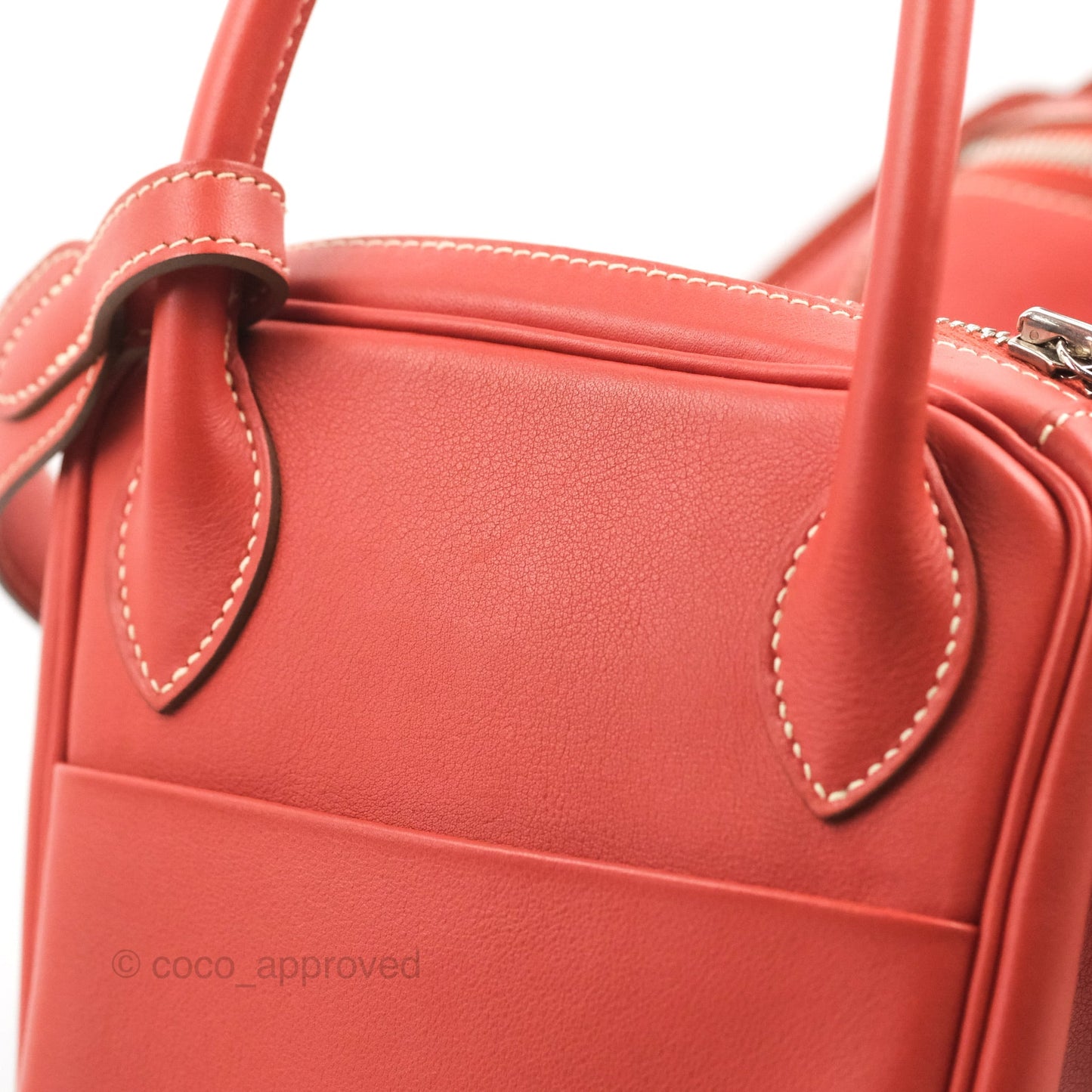 Hermès Lindy 30 Sanguine 9M Swift Palladium Hardware