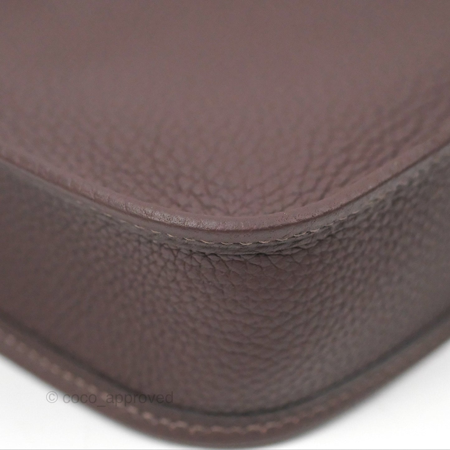 Hermès Mini Evelyne 16 Rouge Sellier Clemence Rose Confetti-Blanc Palladium Hardware
