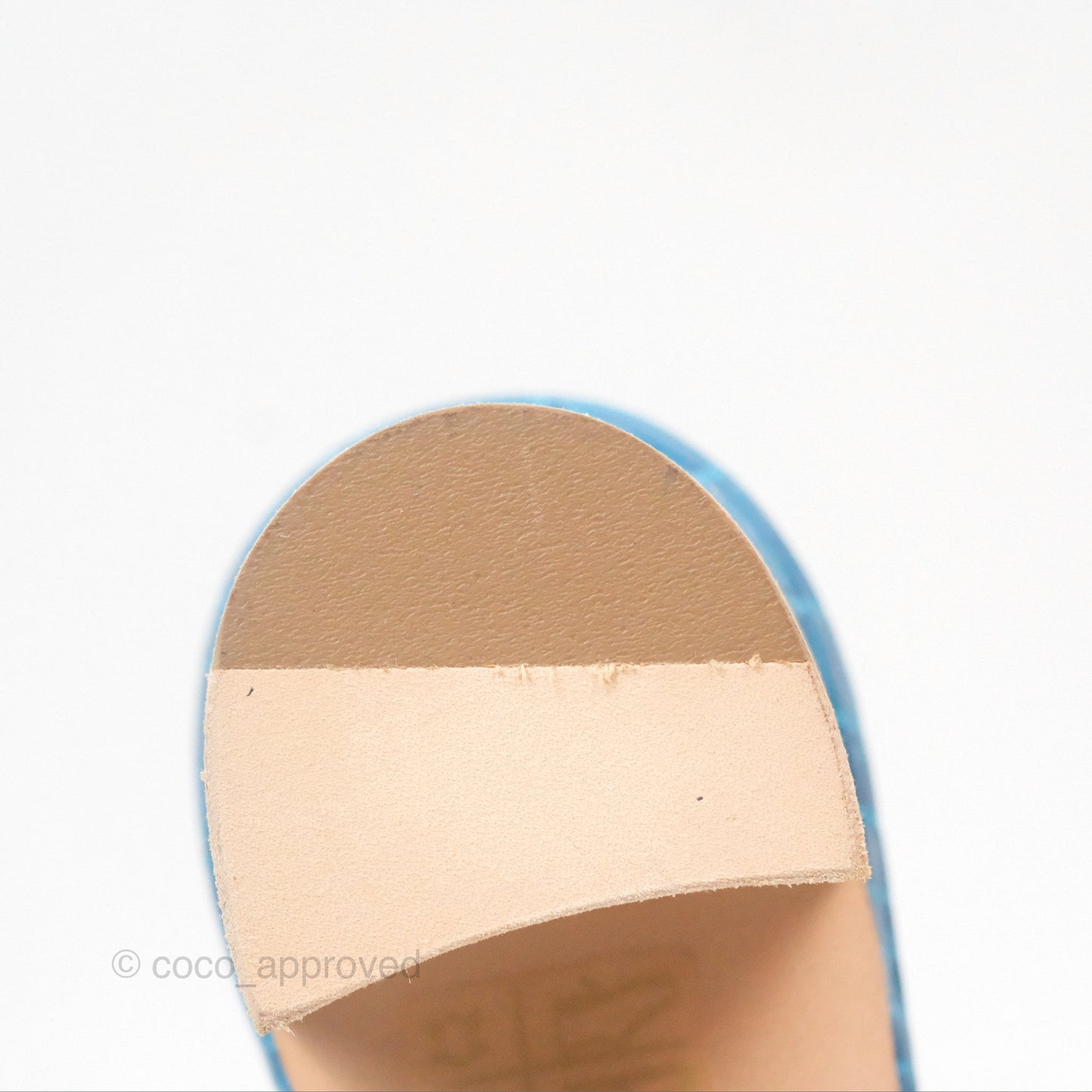Hermes Oasis Sandals Croc Bleu Lzmir Size 36.5