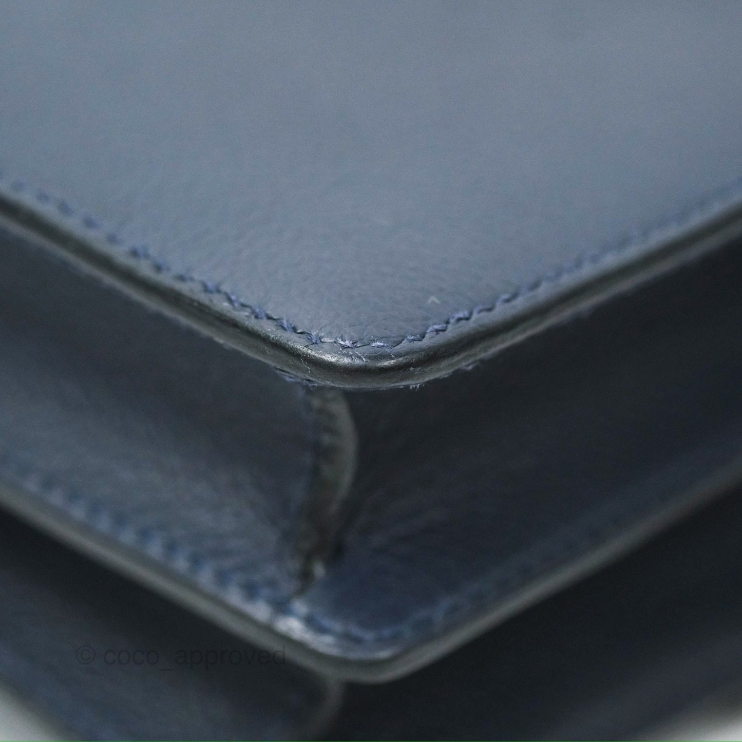 Hermès Roulis Mini 18 Blue Nuit Evercolor Palladium Hardware