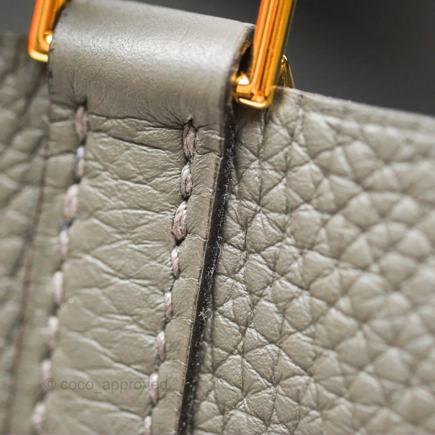 Hermès Picotin Lock 18 Gris Meyer 0L Clemence Gold Hardware