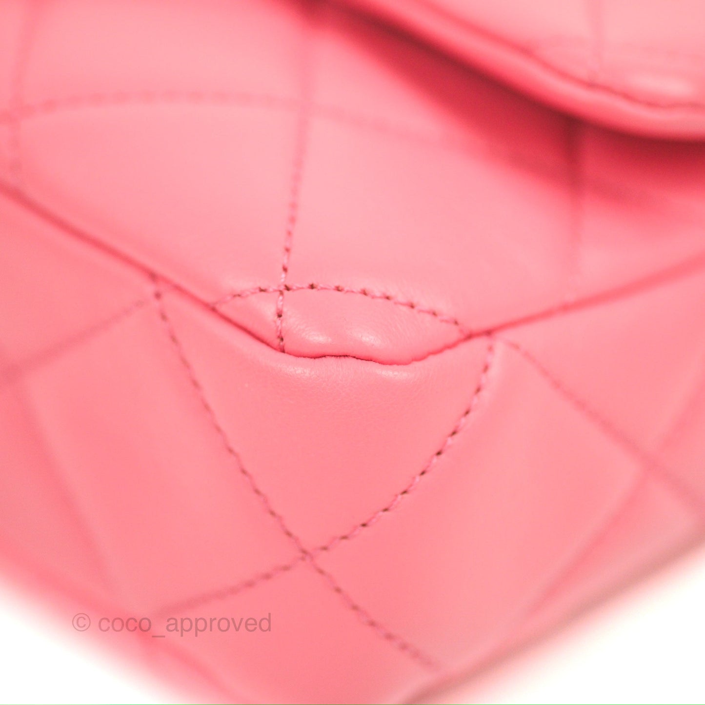 Chanel Quilted Pending CC Enamel Flap Pink Lambskin Aged Gold Hardware 22P