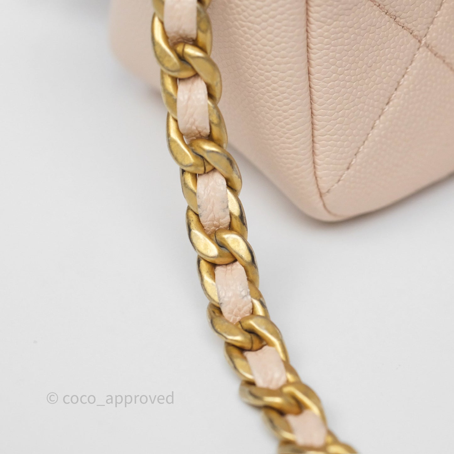 Chanel Small Fashion Therapy Flap Bag Light Pink Caviar Aged Gold Hardware