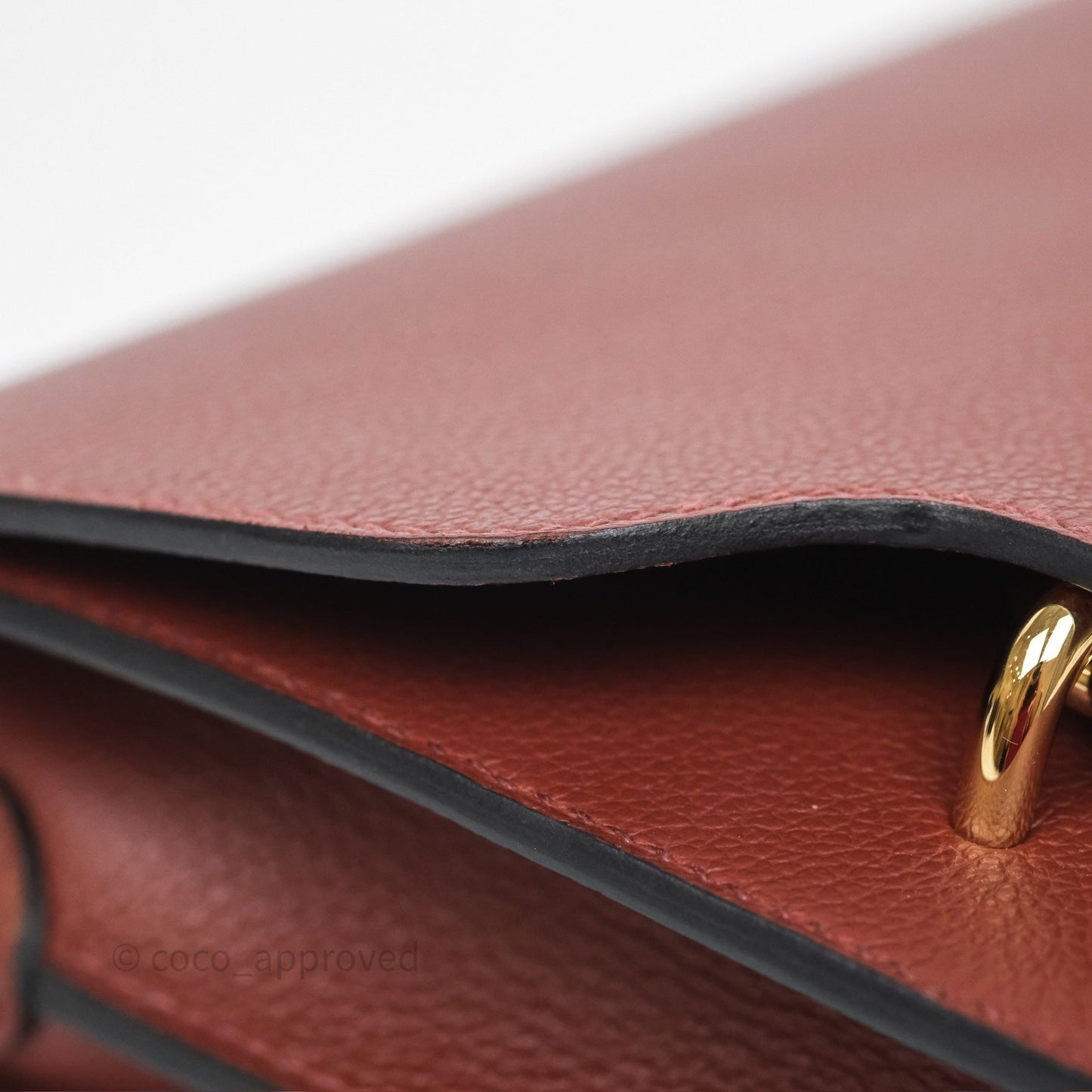 Hermès Mini Roulis Rouge H 55 Evercolor Gold Hardware