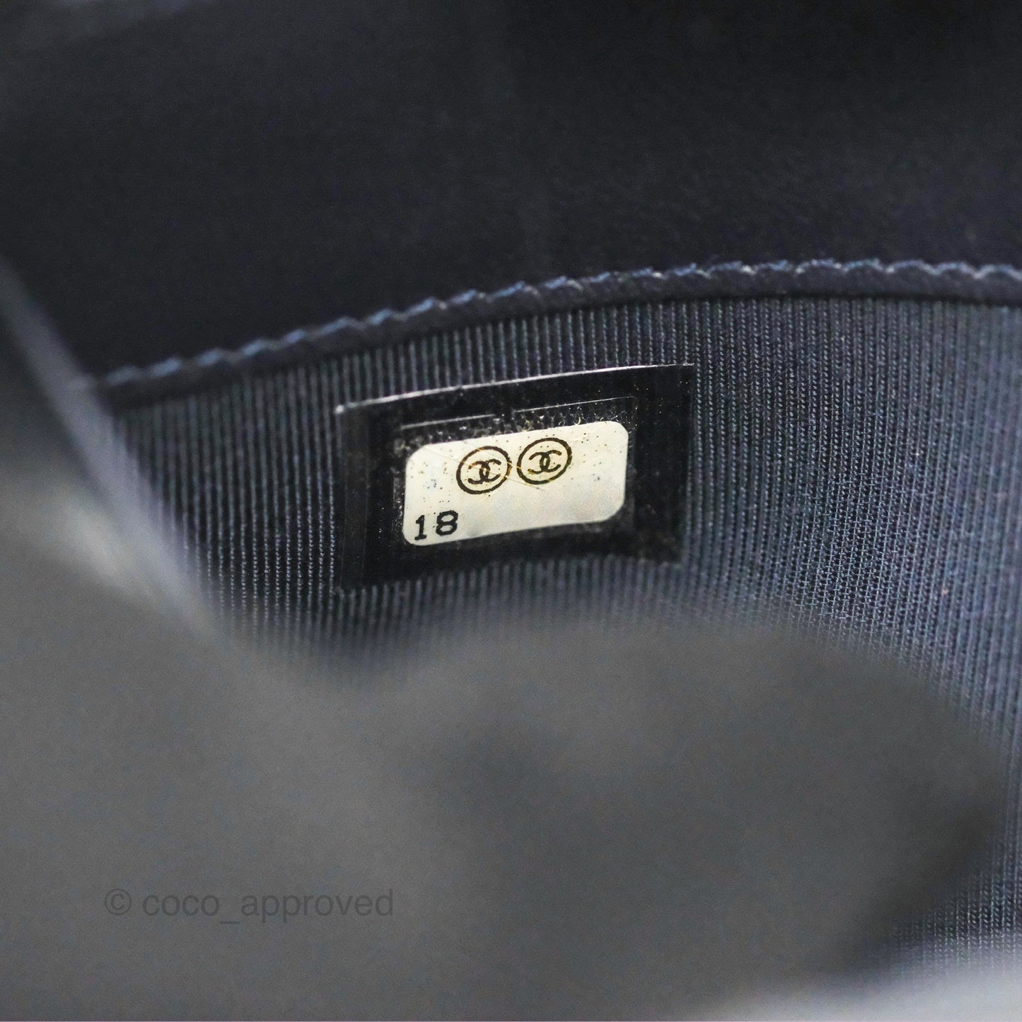 Chanel Classic Quilted Long Wallet Navy Caviar Silver Hardware