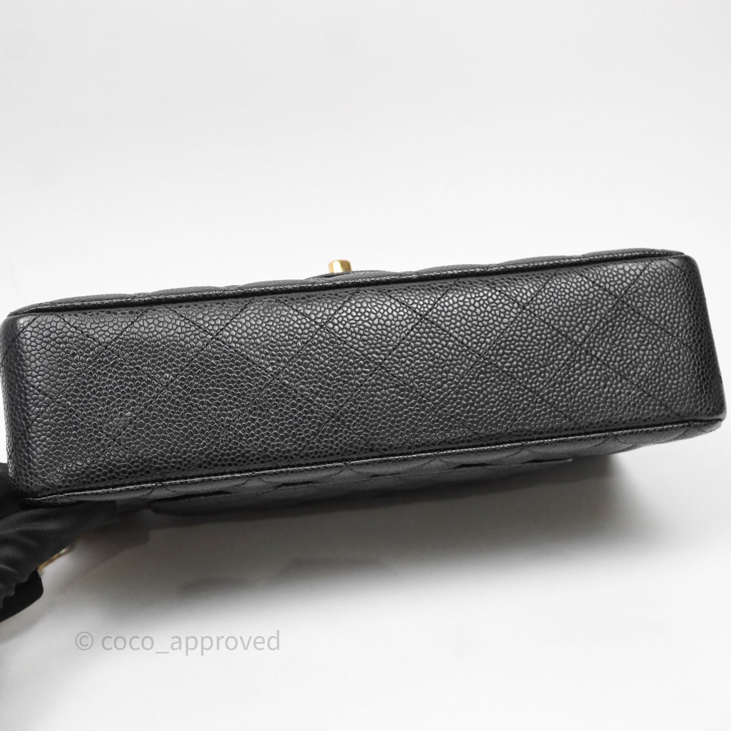 Chanel Classic M/L Medium Flap Quilted Black Caviar Gold Hardware