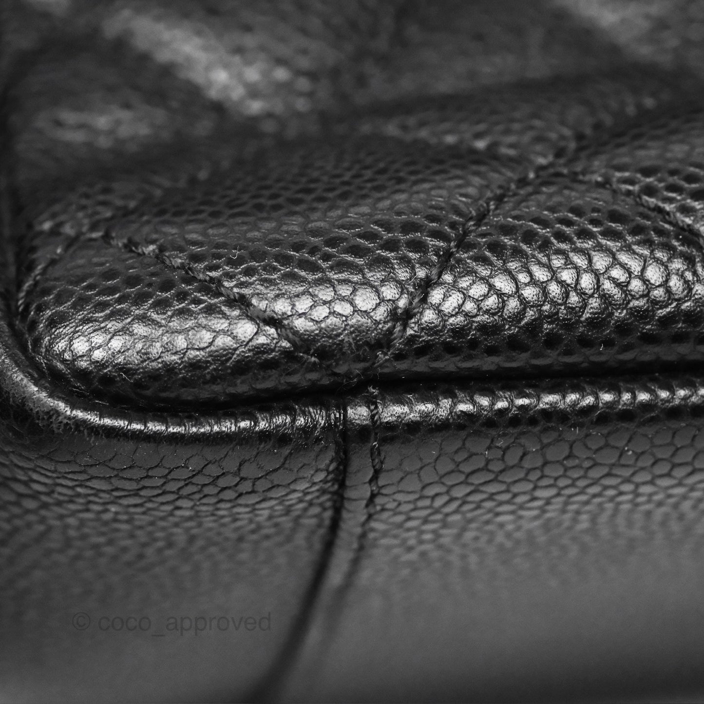 Chanel GST Black Caviar Silver Hardware