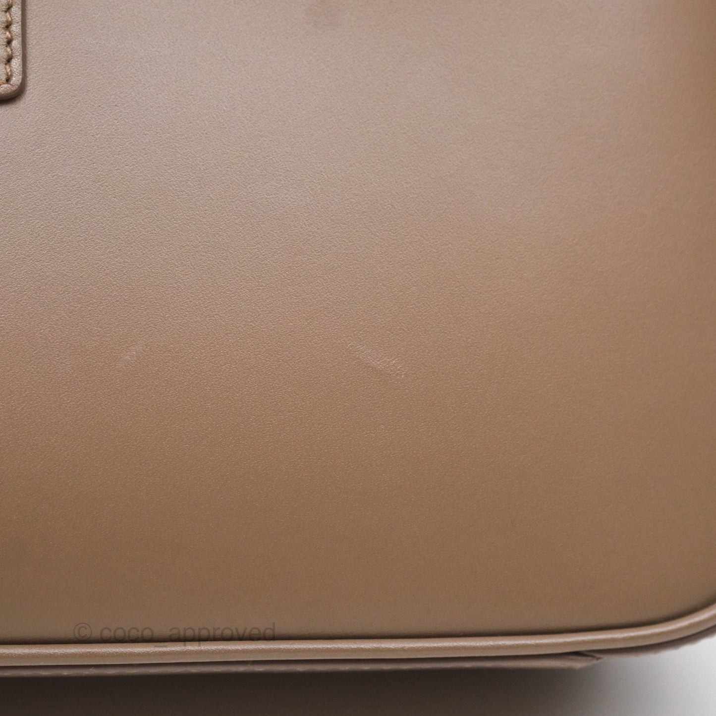 Saint Laurent Le 5 À 7 Taupe Calfskin Bronze Brass Hardware