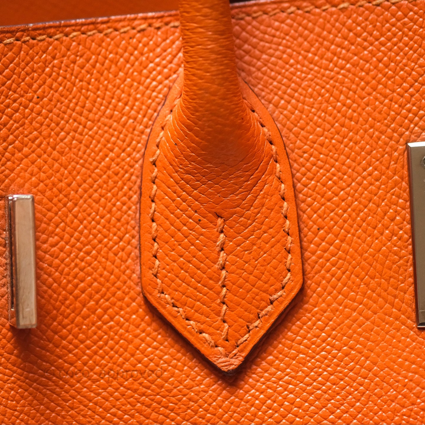 Hermès Birkin 30 Retourne Orange Epsom Palladium Hardware