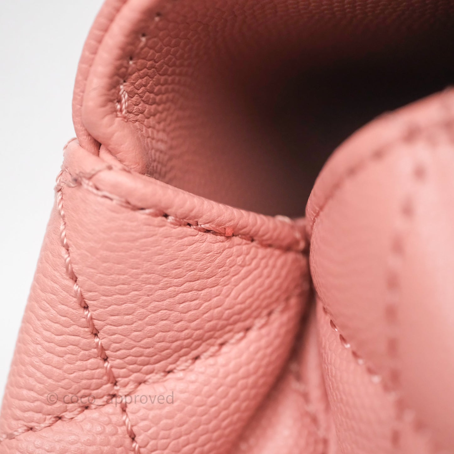 Chanel Small Coco Handle Quilted Pink Caviar Gold Hardware