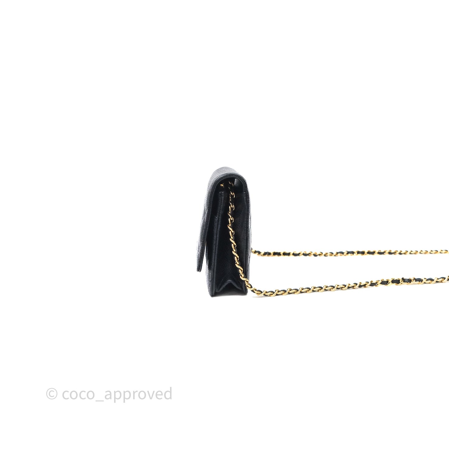 Chanel Quilted WOC Black Caviar Gold Hardware