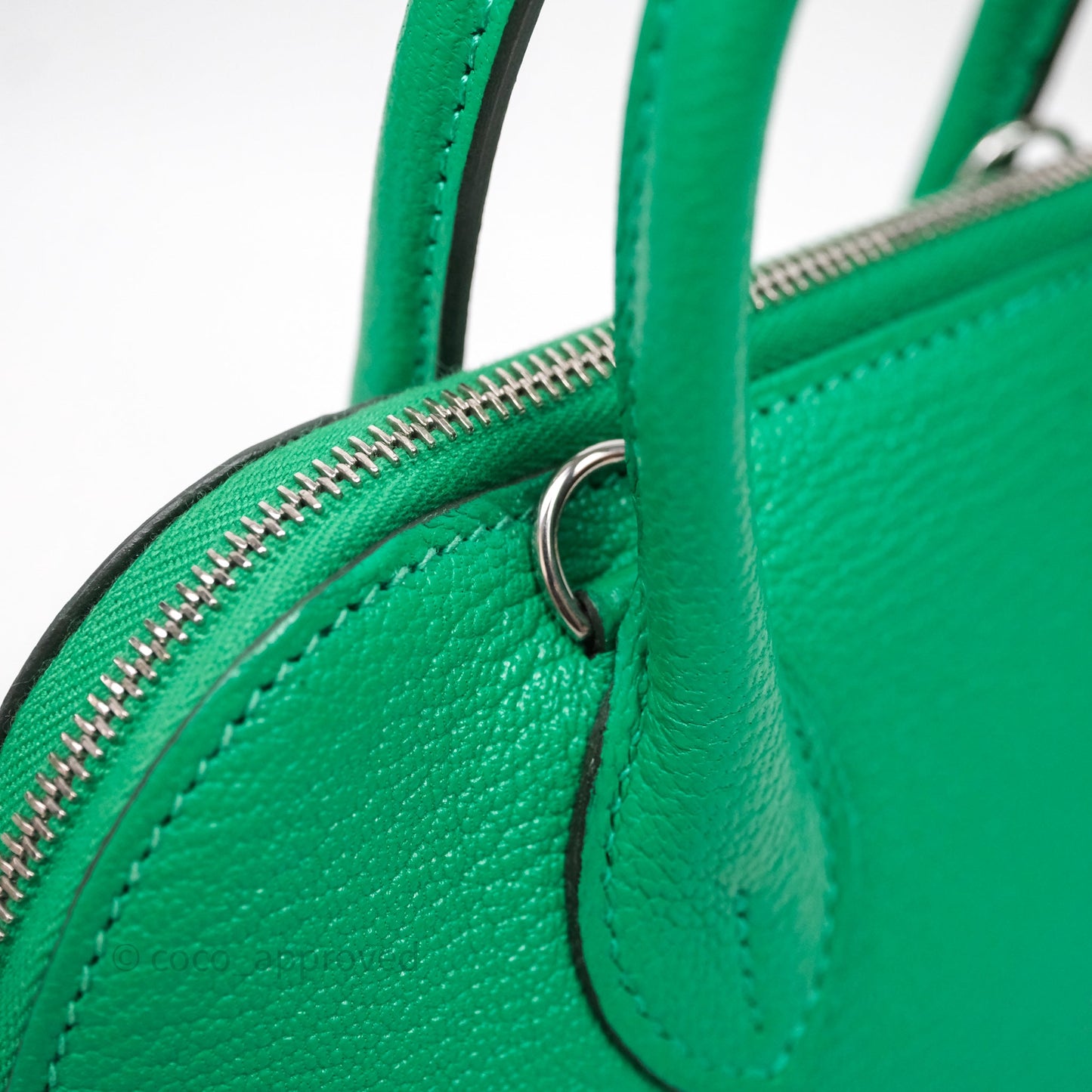 Hermès Bolide Mini 1923 Menthe 6W Chèvre Mysore Palladium Hardware