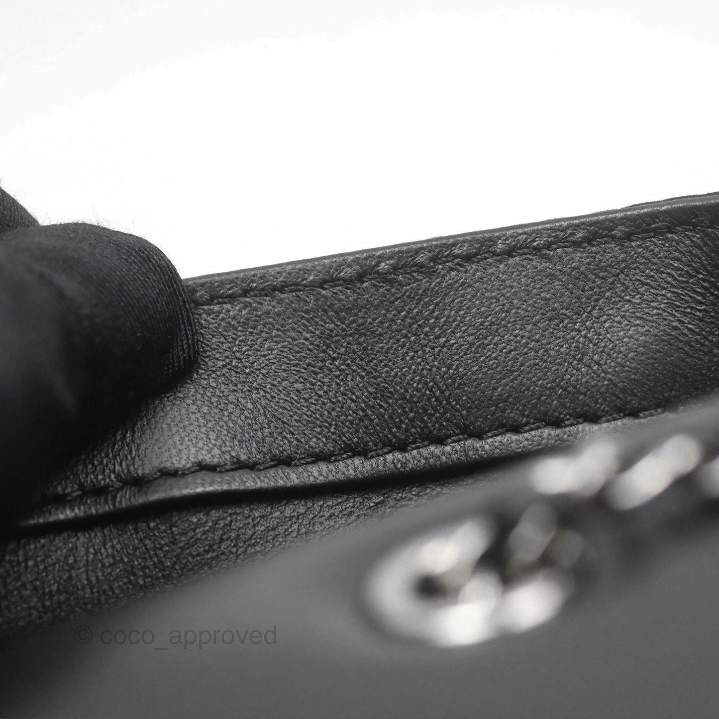 Chanel Flap Bag Sequin Black Silver Hardware 23S