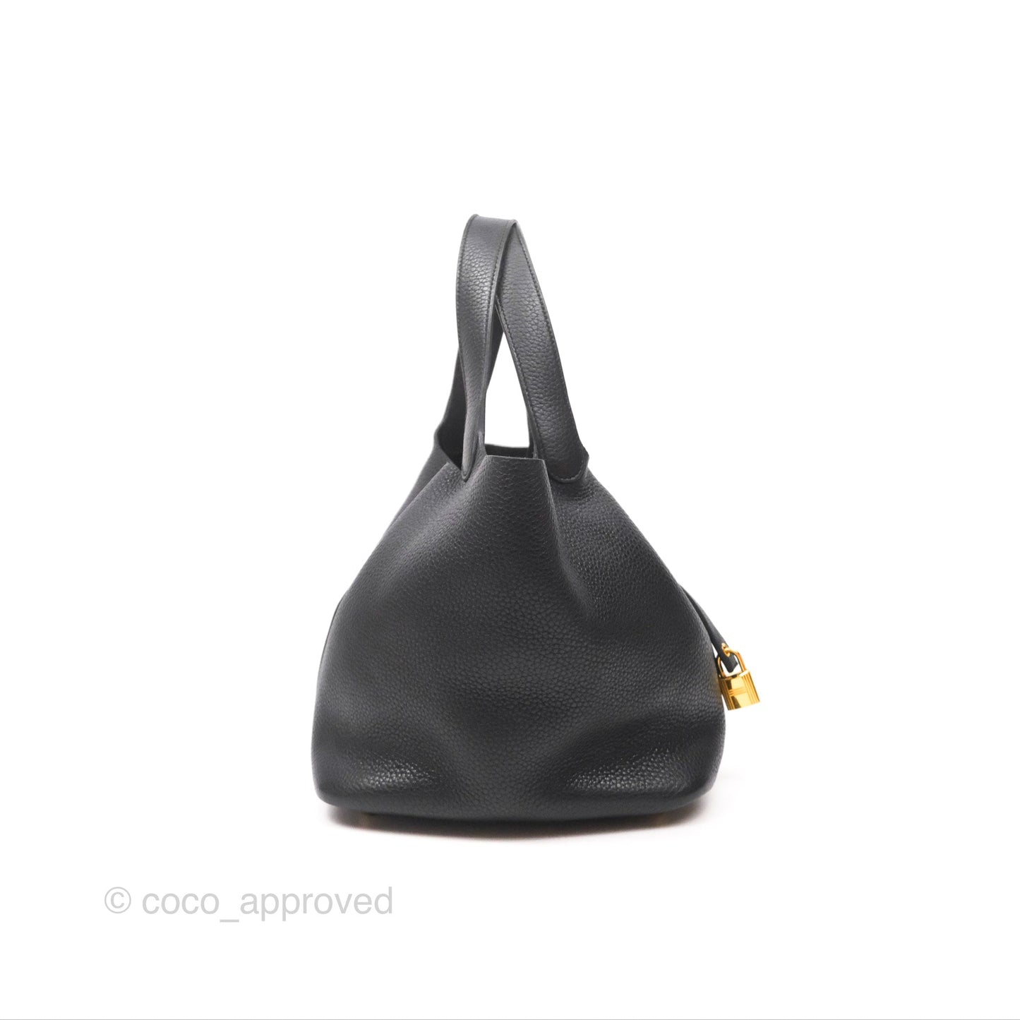 Hermès Picotin 22 Black Noir 89 Clemence Gold Hardware