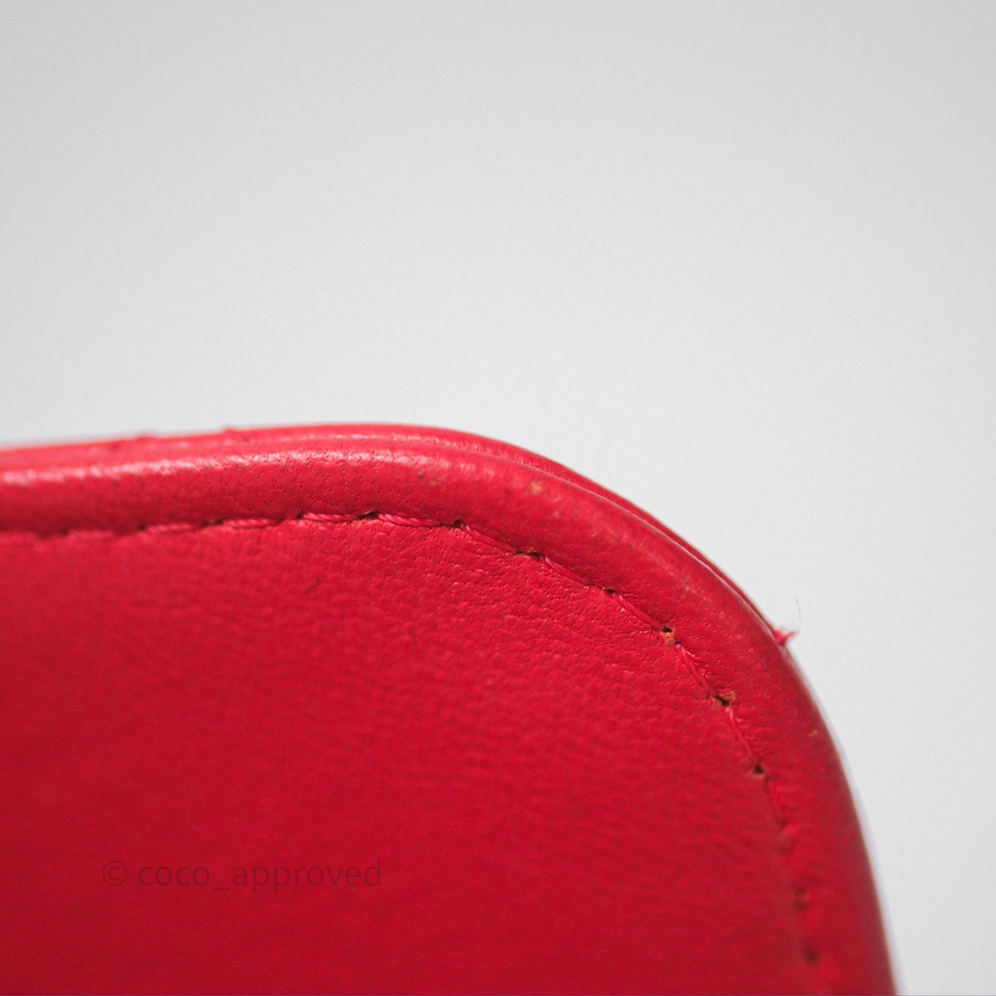 Chanel Mini Quilted Trendy CC Clutch With Chain Red Lambskin Gold Hardware