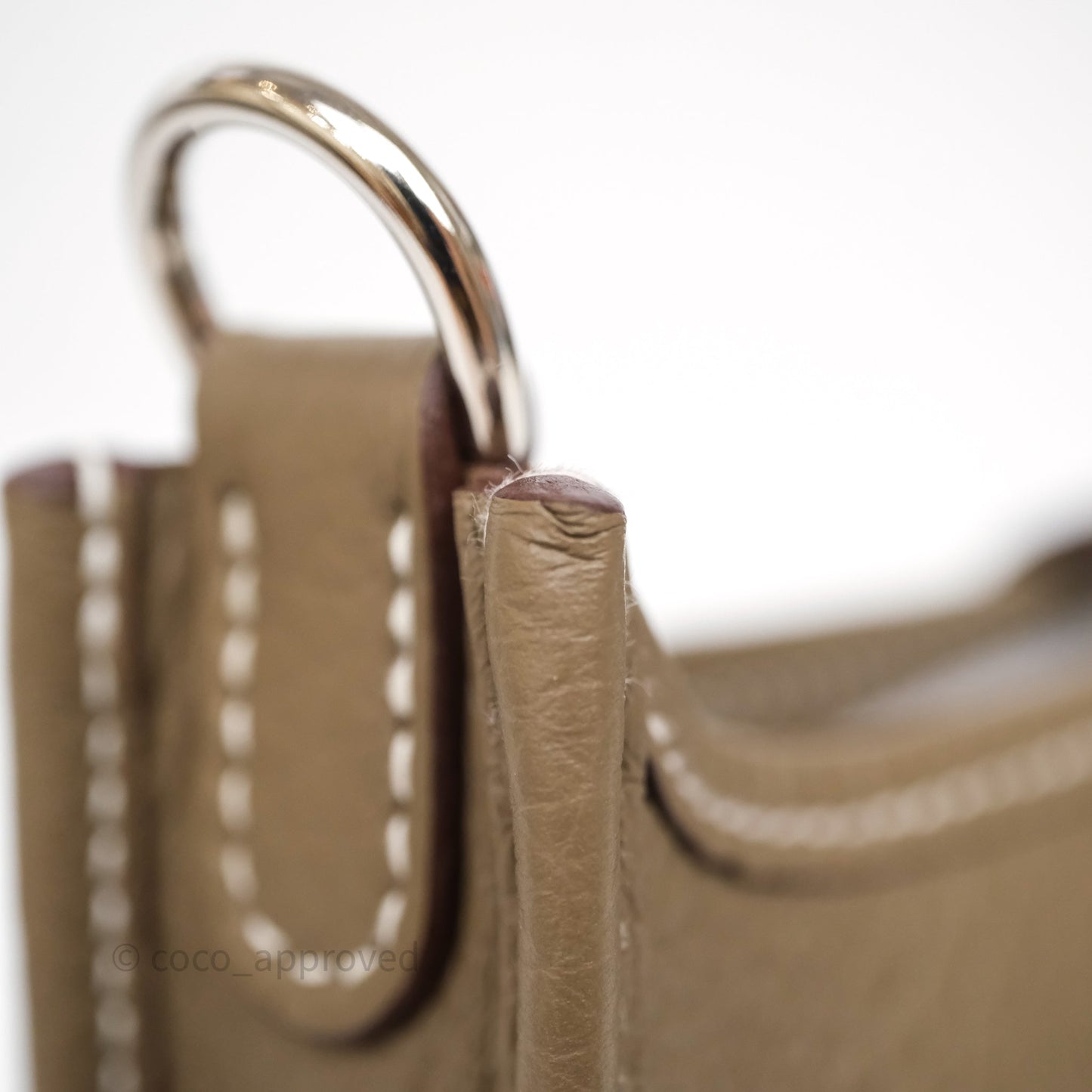 Hermès Mini Evelyne 16 Etoupe 18 Clemence Palladium Hardware