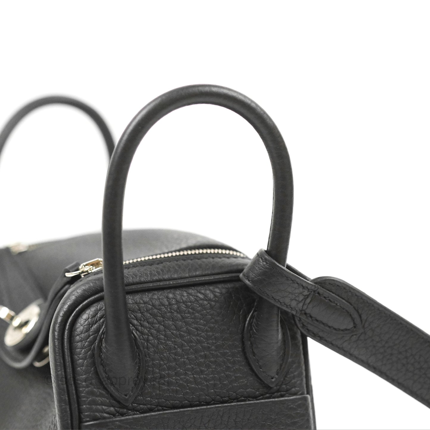 Hermès Mini Lindy 20 Black Noir Clemence Palladium Hardware