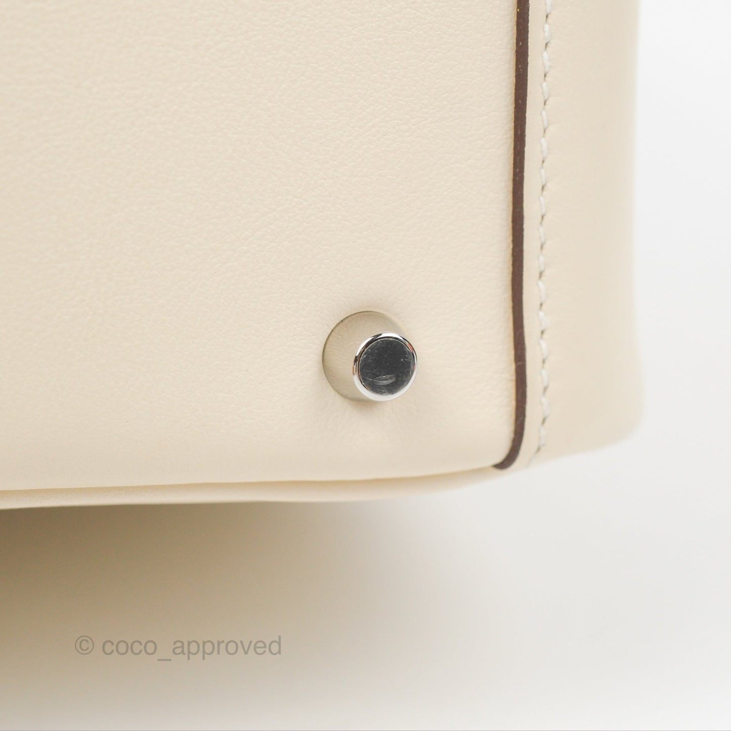 Hermès Mini Lindy 20 Nata/ Lime Swift Palladium Hardware