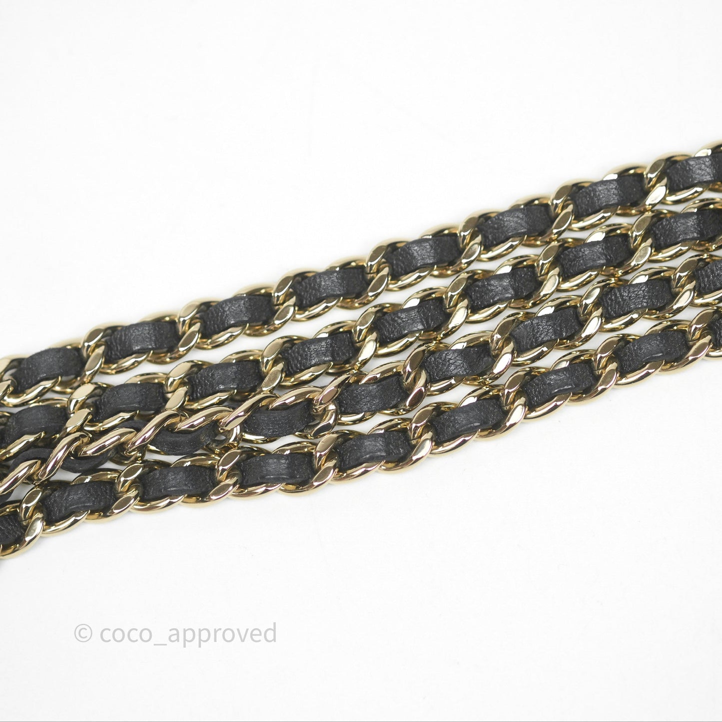 Chanel Wallet On Chain WOC Iridescent Dark Grey Lambskin Gold Hardware