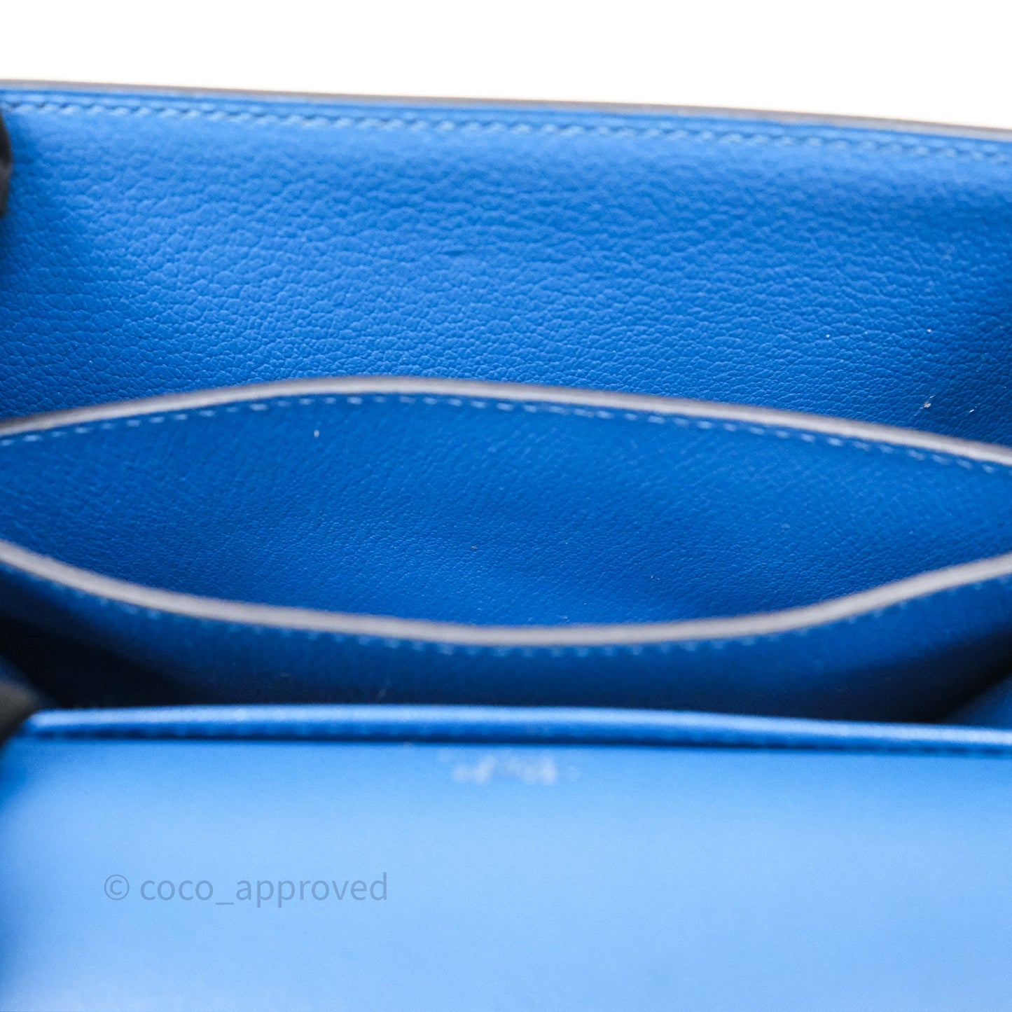 Hermès Roulis Mini 18 Blue Zellige I7 Evercolor Palladium Hardware
