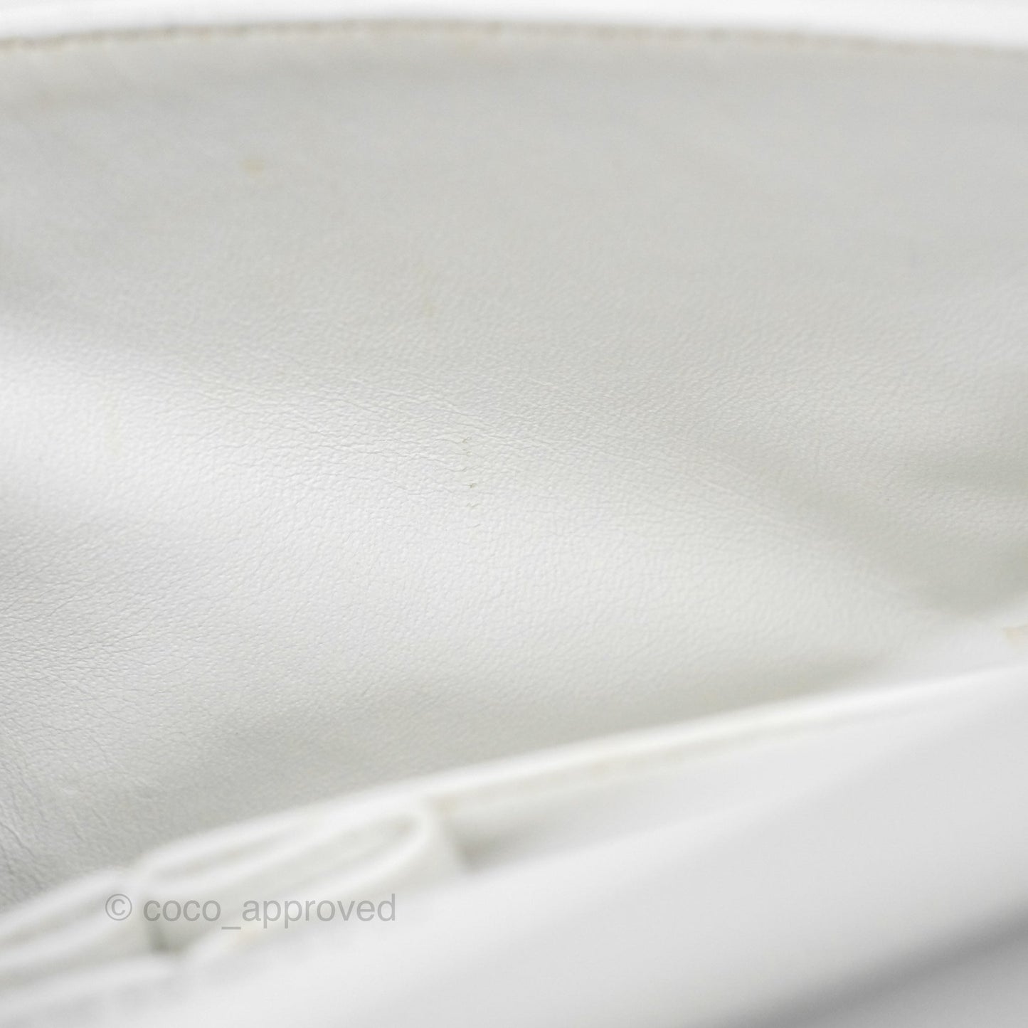 Chanel Classic M/L Medium Double Flap White Caviar Silver Hardware