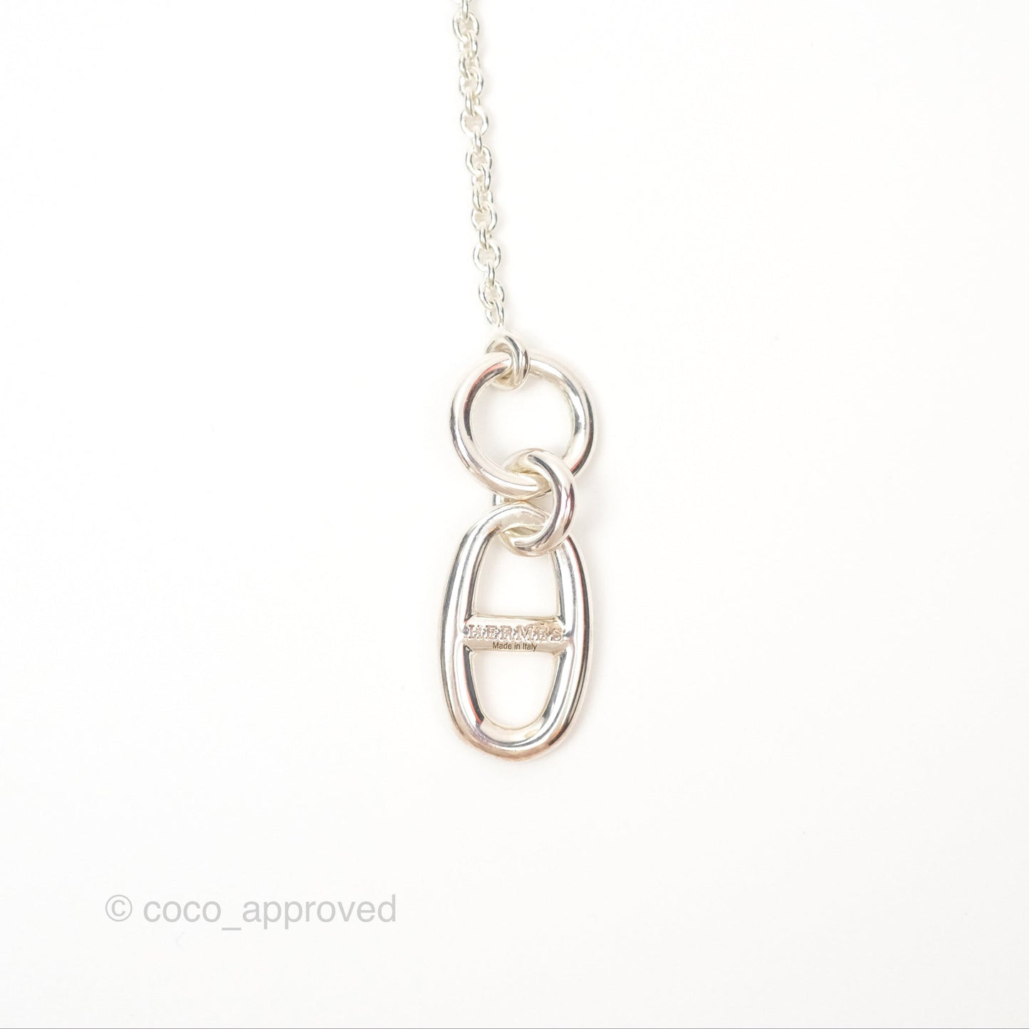 Hermès Chaine d'ancre Pendant Necklace Silver 925