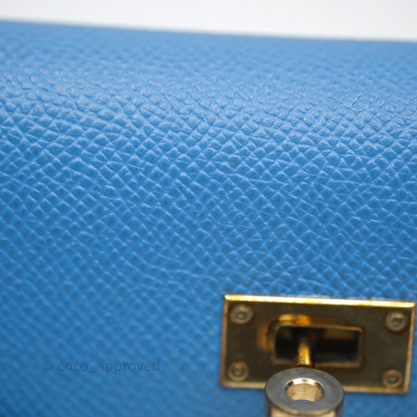 Hermès Kelly Depliant Wallet Blue Epsom Gold Hardware