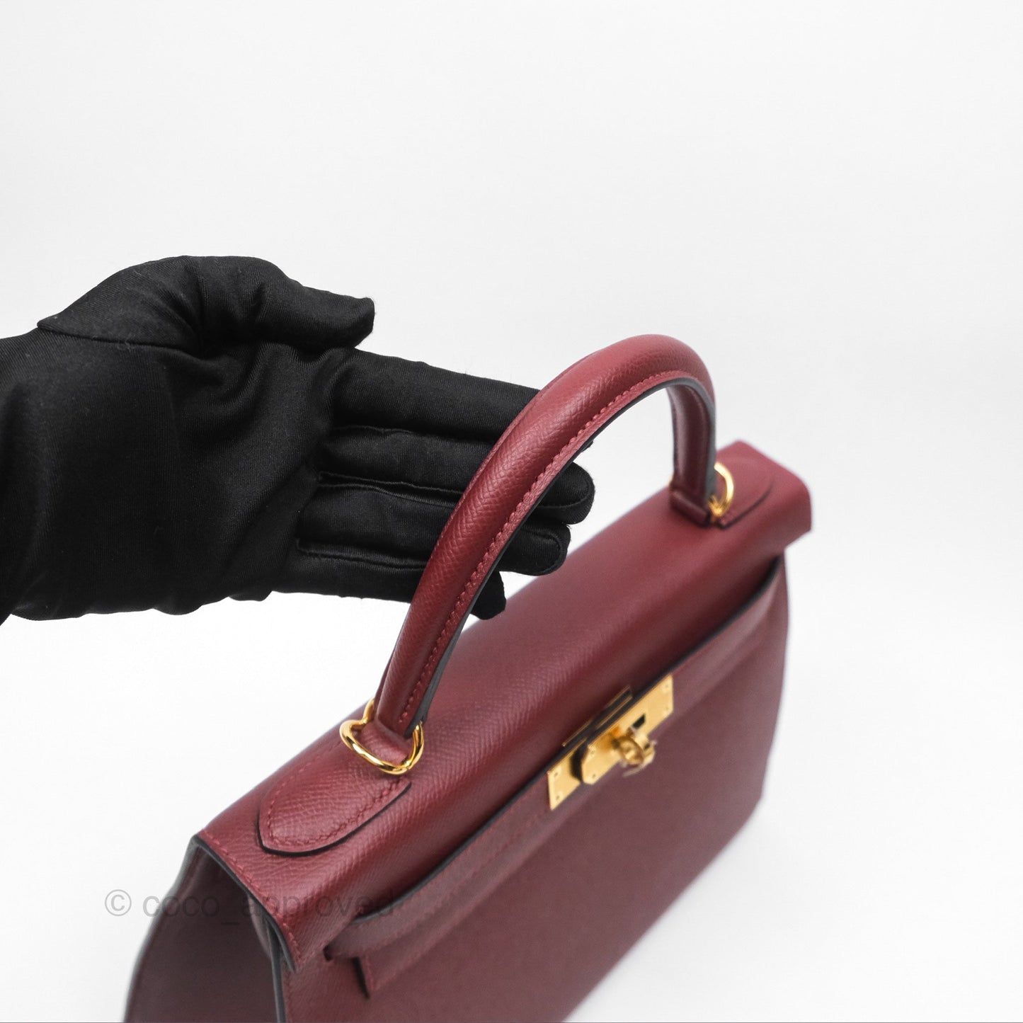 Hermès Kelly 28 Sellier Rouge Epsom Gold Hardware