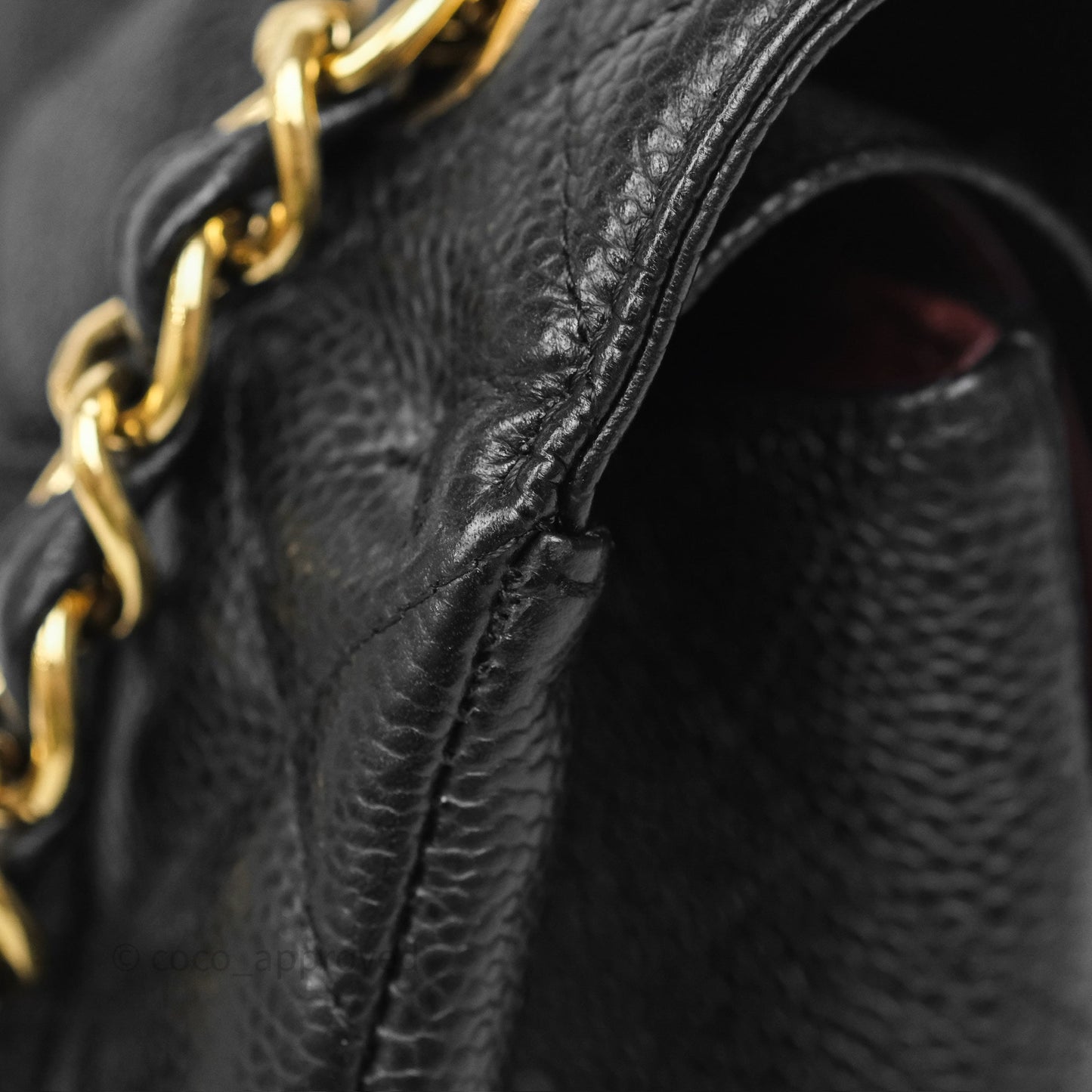 Chanel Jumbo Double Flap Quilted Black Caviar Gold Hardware⁣⁣