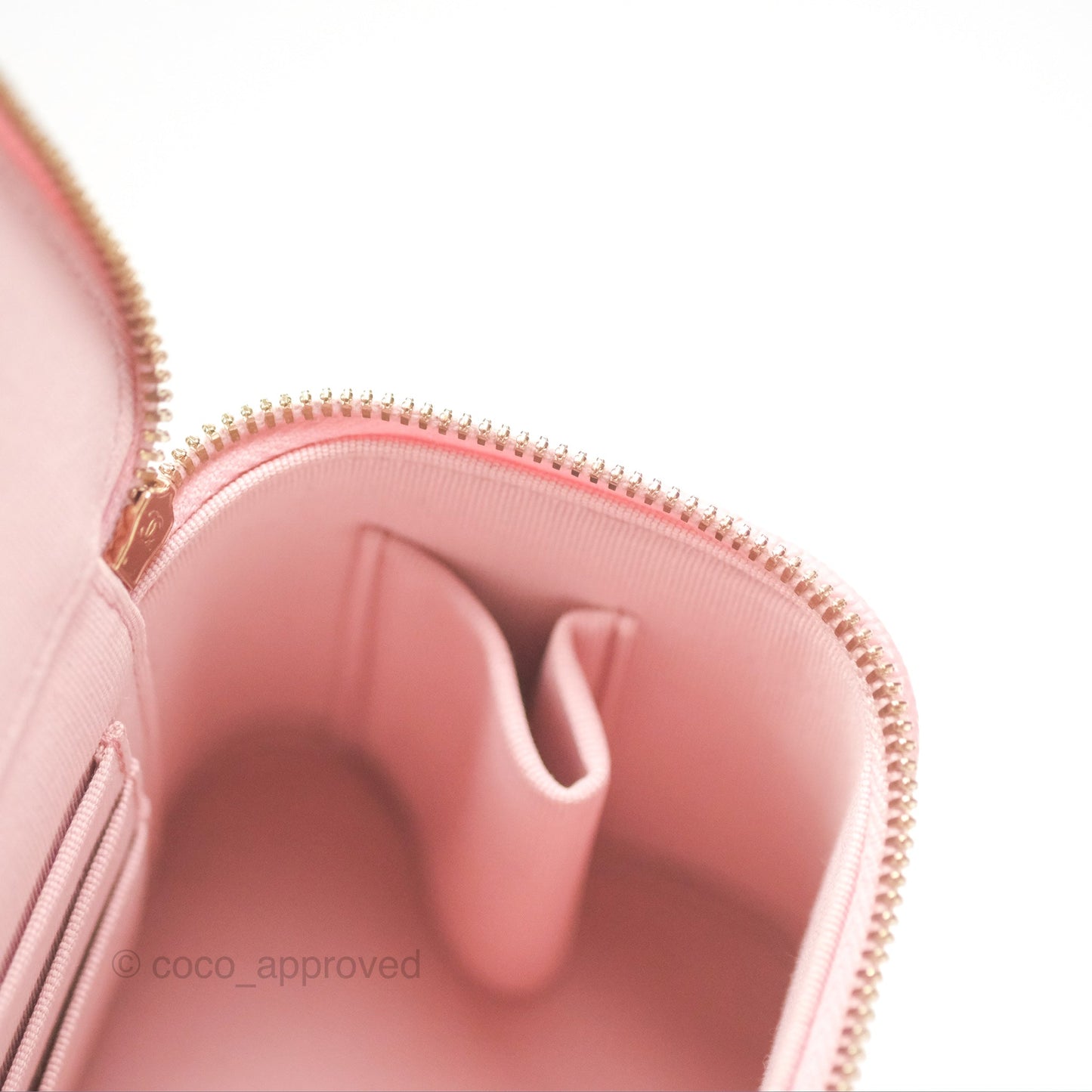 Chanel Classic Vanity With Chain Pink Caviar Gold Hardware