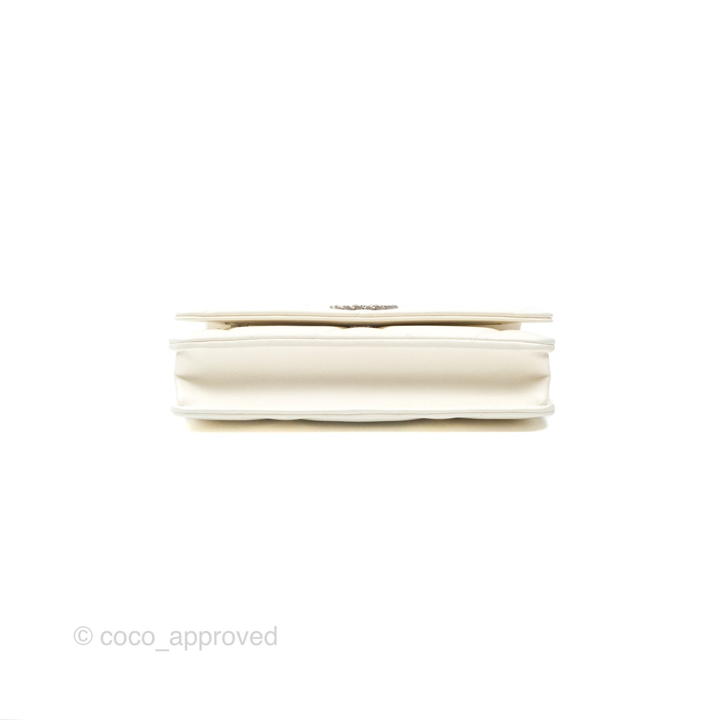 Chanel 19 Wallet on Chain WOC White Mixed Hardware