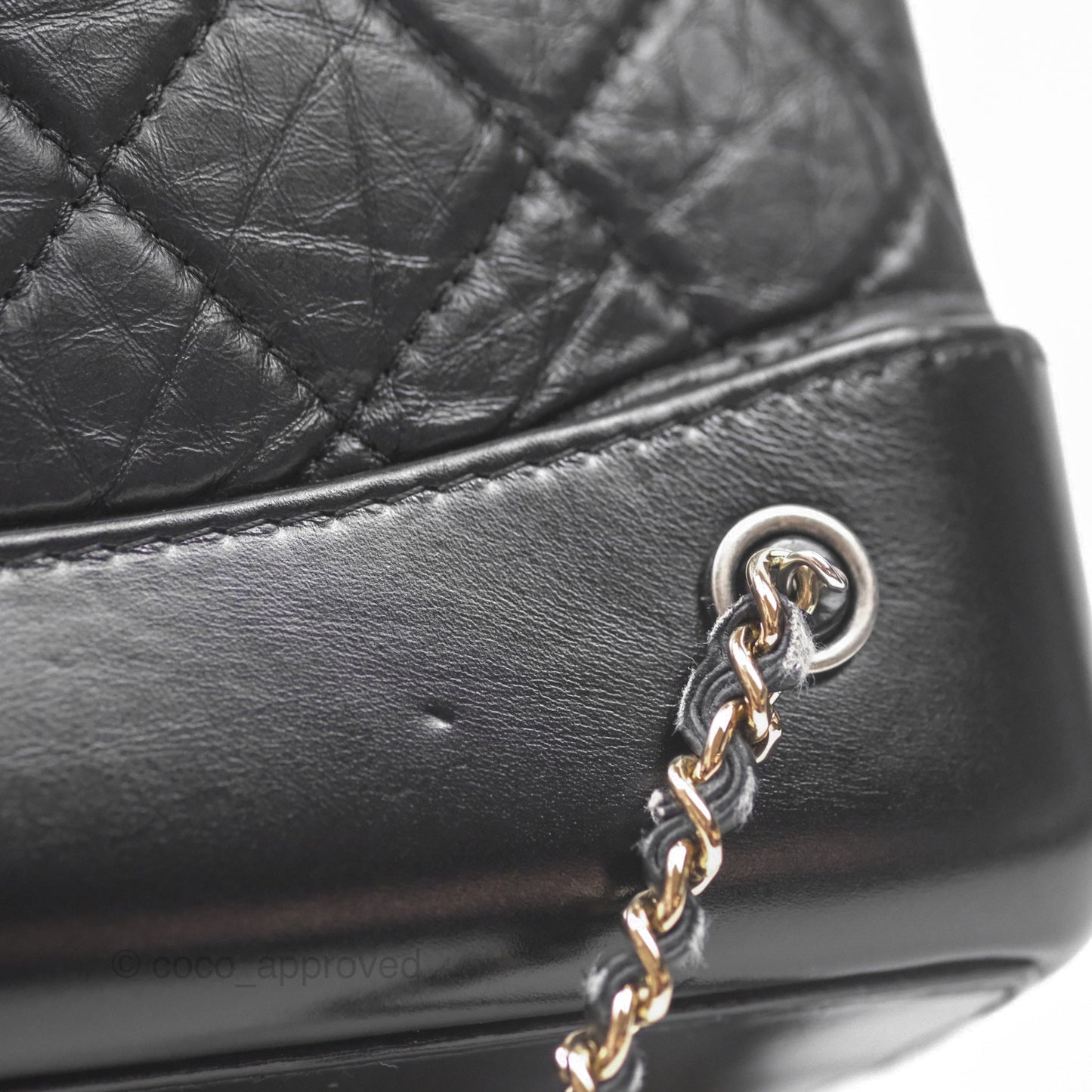 Chanel Small Gabrielle Backpack Black Aged Calfskin