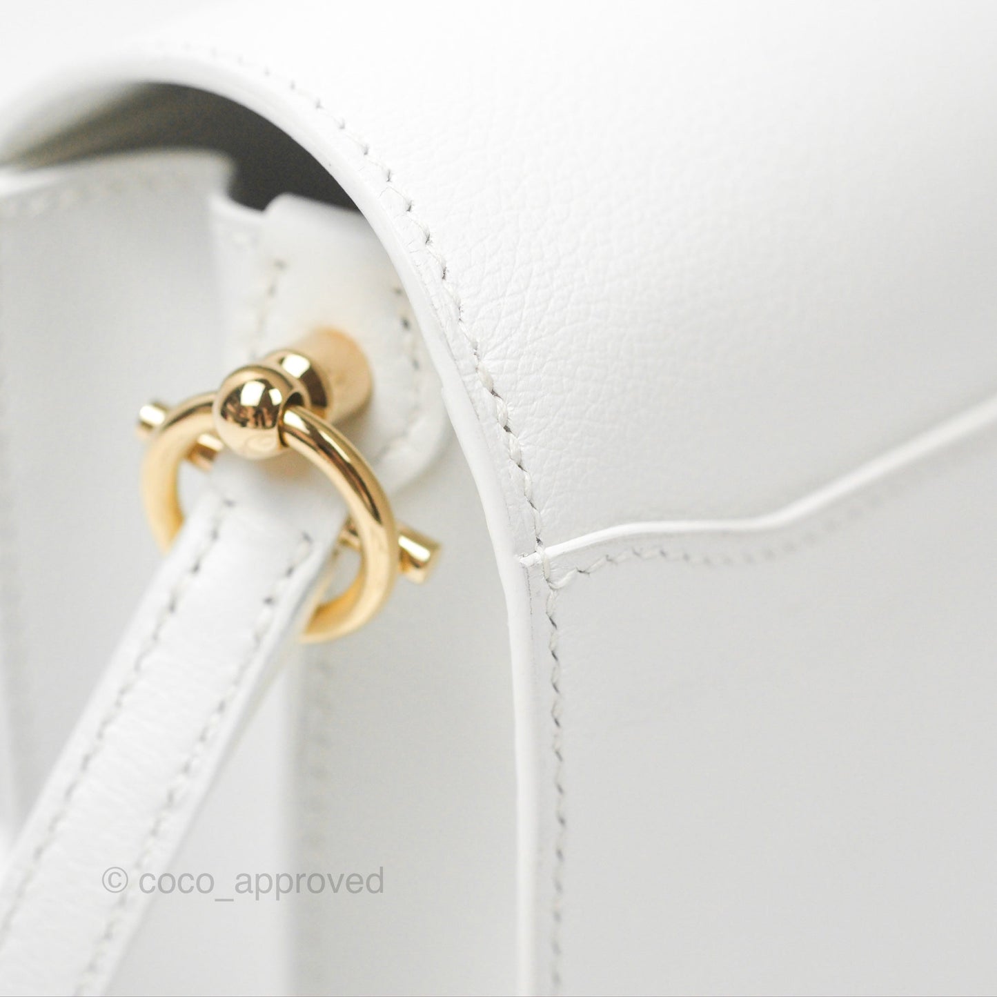 Hermès Roulis Mini 18 New White Evercolor Permabrass Hardware