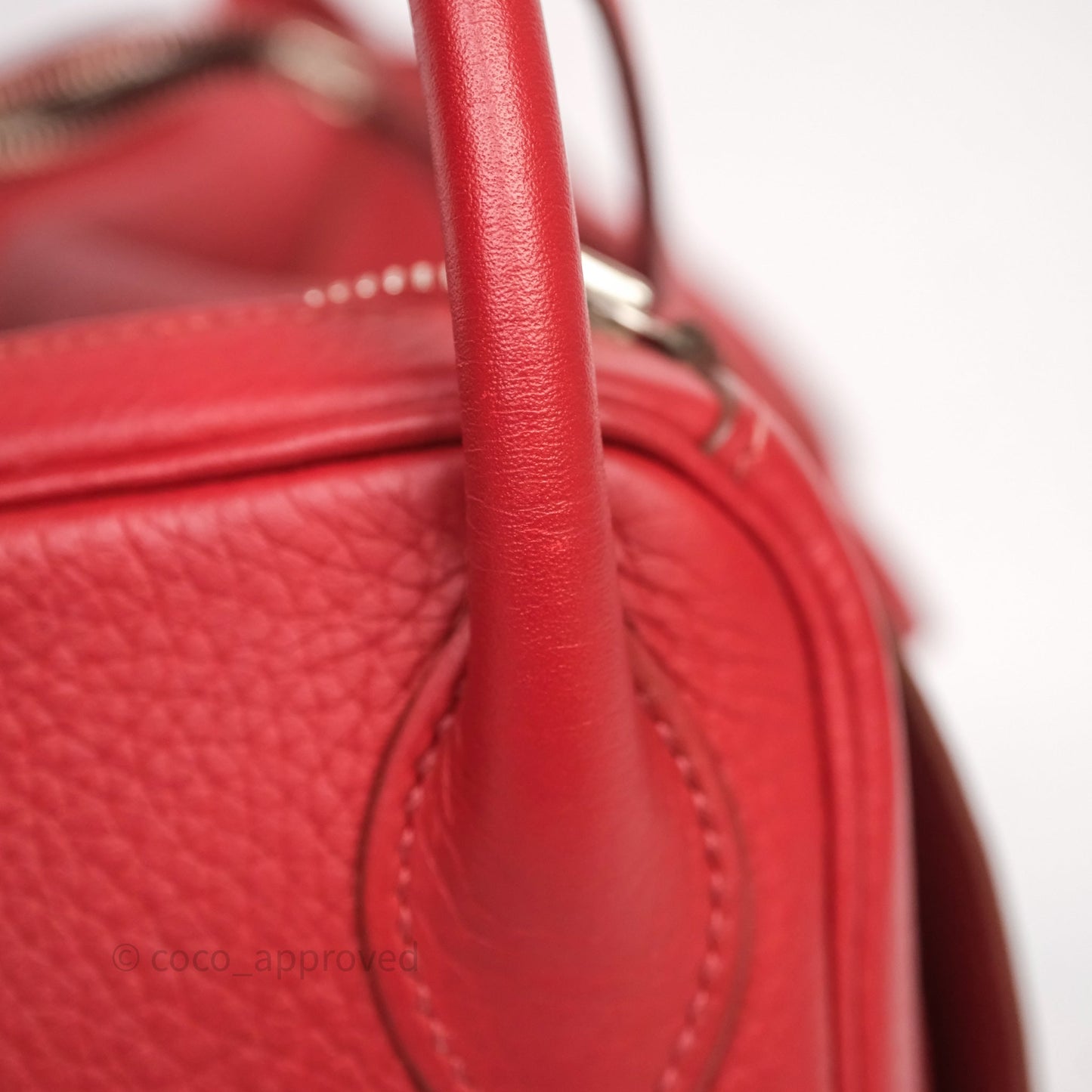 Hermès Lindy 30 Rouge Garance 54 Clemence Palladium Hardware