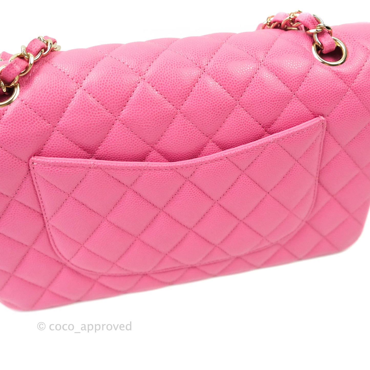 Chanel Classic M/L Medium Double Flap Pink Caviar Gold Hardware