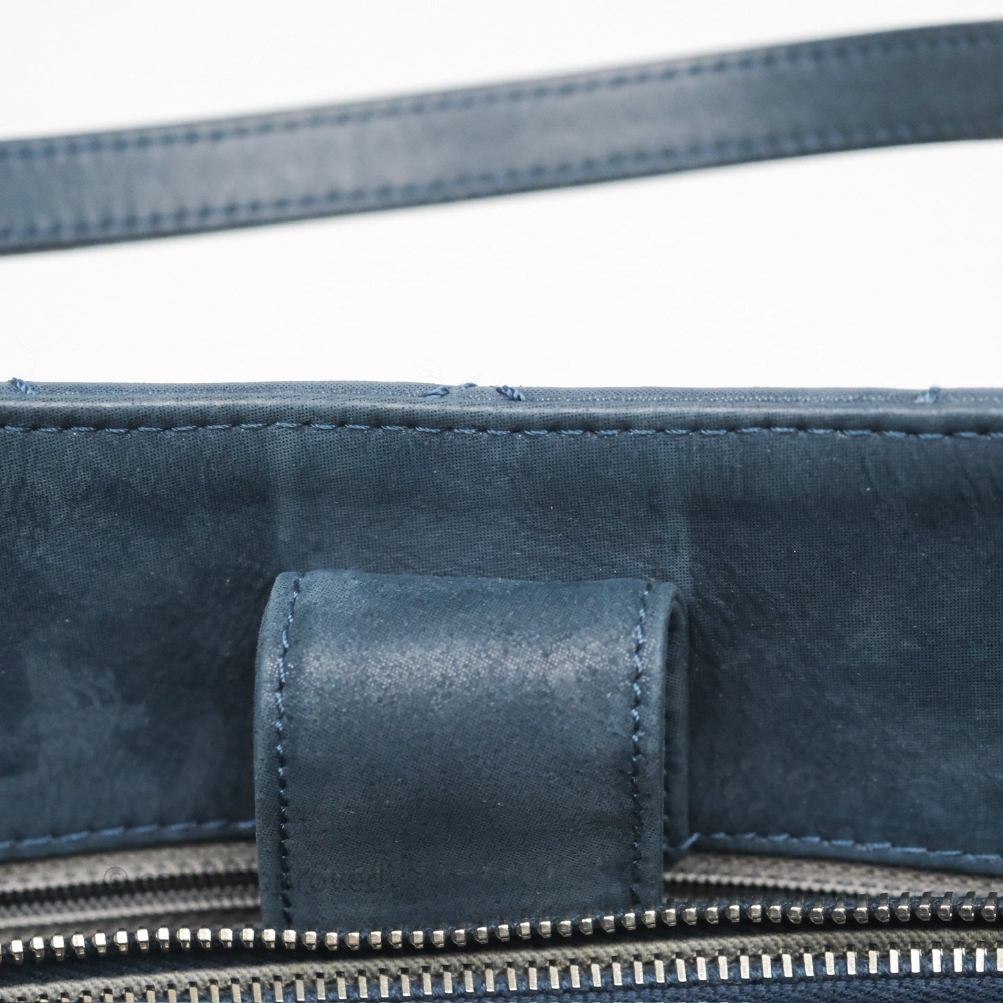 Chanel Small Sea Hit Tote Navy Iridescent Calfskin Silver Hardware