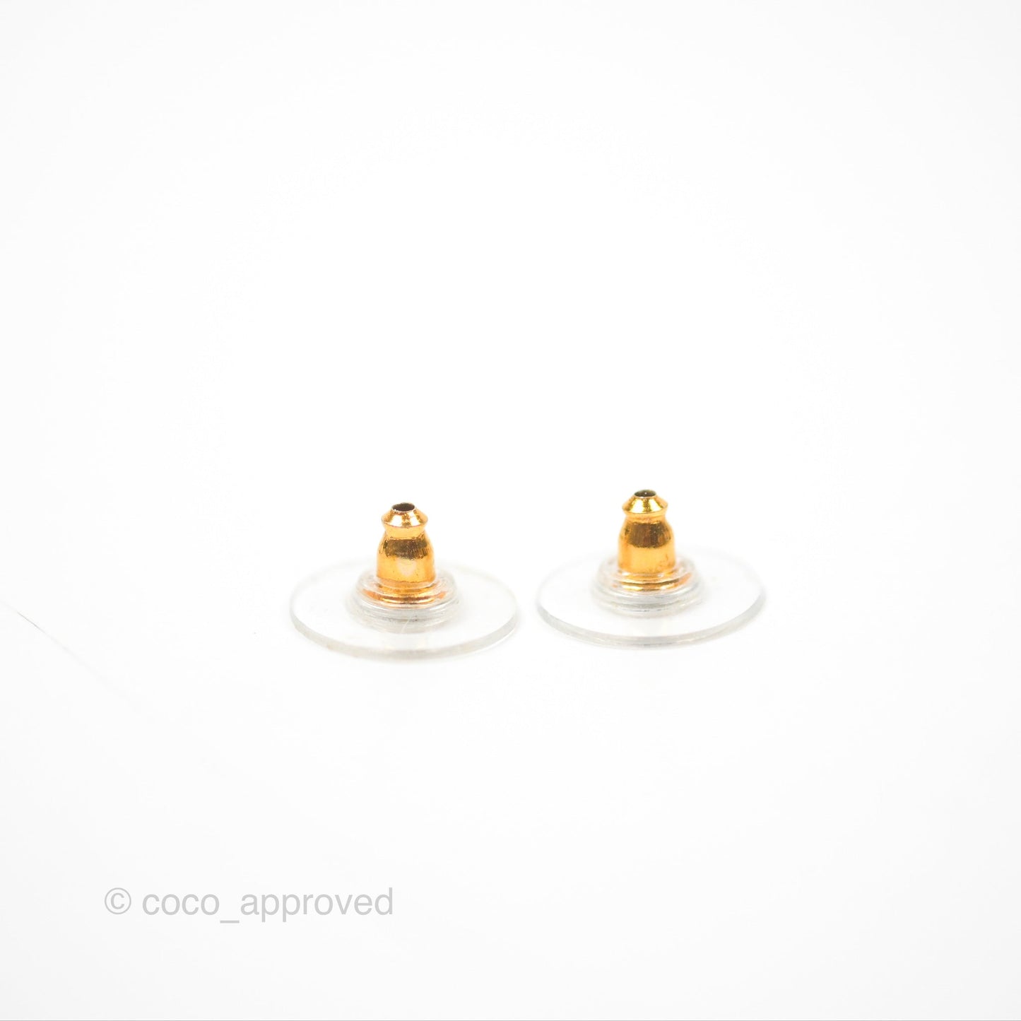 Chanel Chain CC Long Drop Earrings Gold Tone 20P