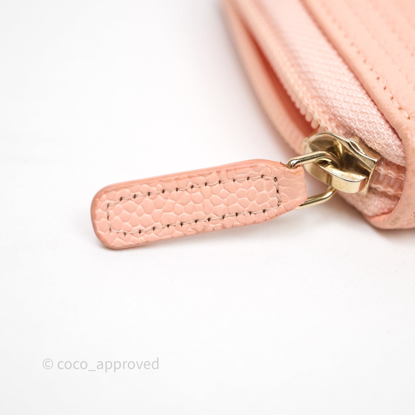 Chanel Boy Zip Long Wallet Pink Caviar Gold Hardware