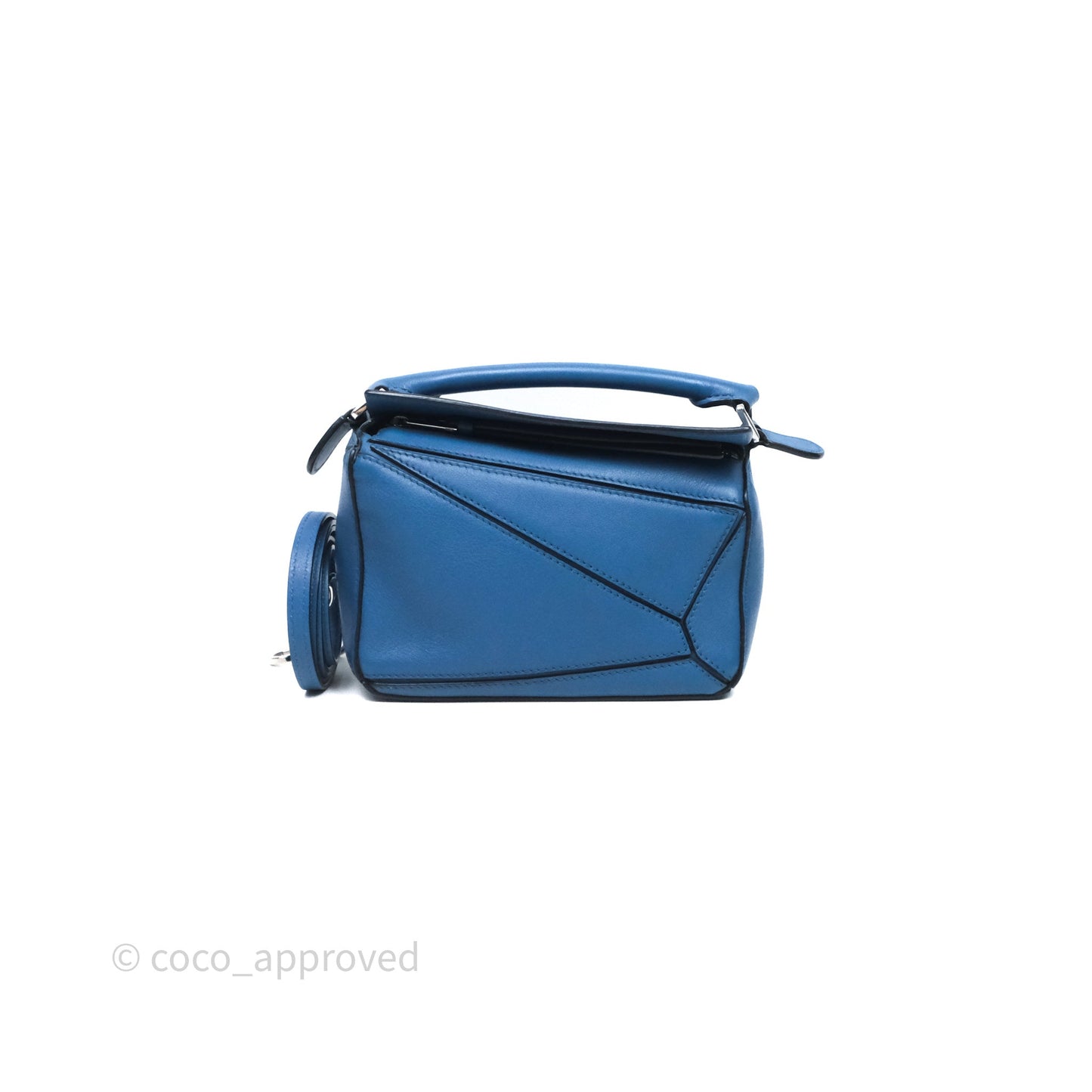 Loewe Mini Puzzle Bag Blue Calfskin
