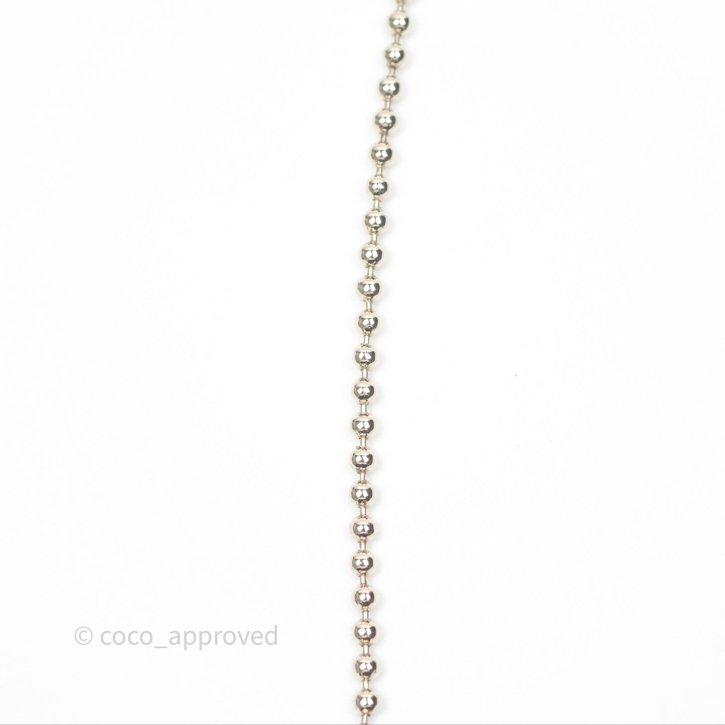 Chanel CC Guitar Drop Necklace Gold Tone 24A