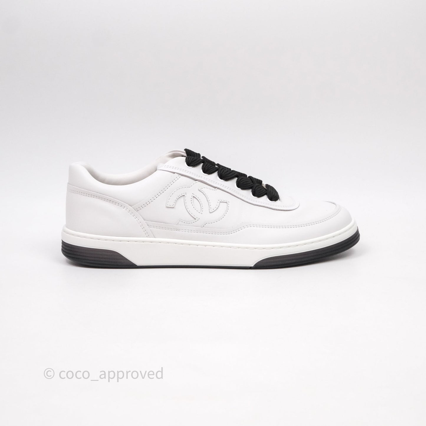 Chanel Logo Sneakers White Size 39