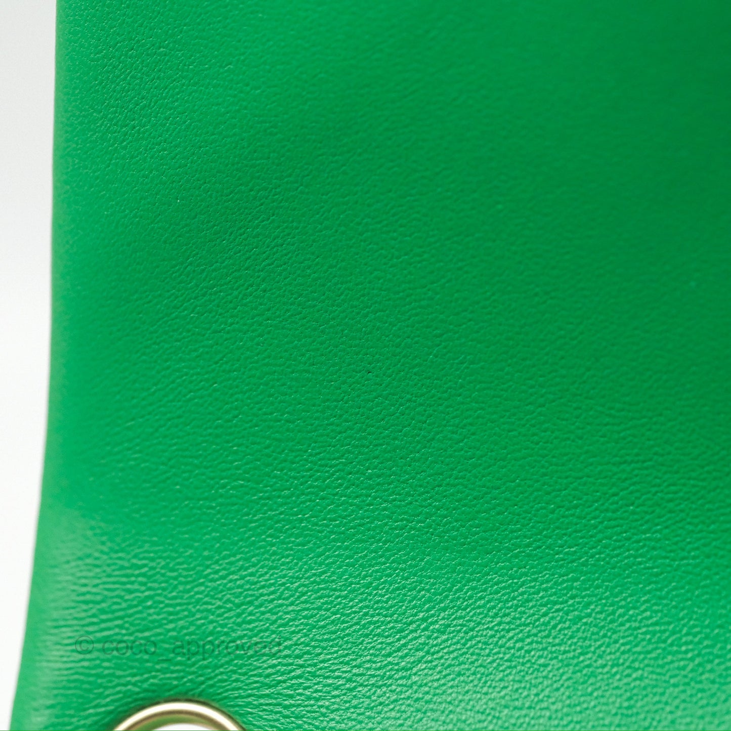 Chanel Quilted Mini Square Green Lambskin Gold Hardware