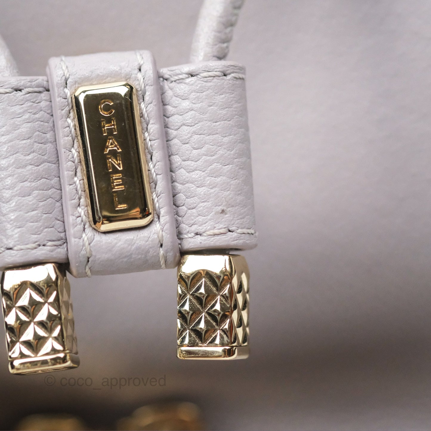 Chanel Mini Business Affinity Backpack Grey Caviar Gold Hardware 22B