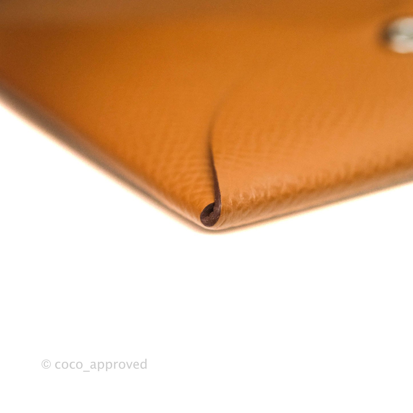 Hermès Calvi Cad Holder Epsom Gold